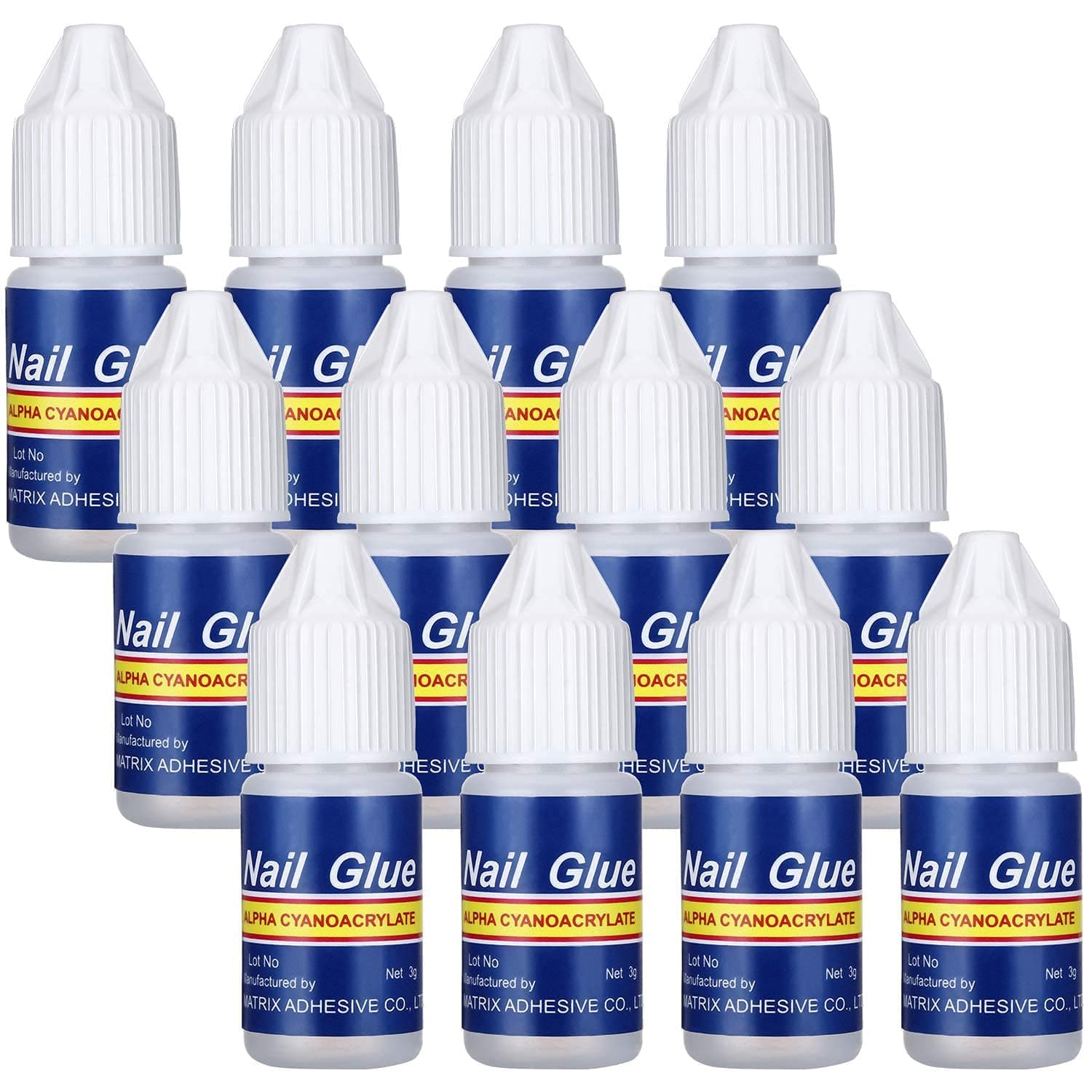 COSLUXE Professional Nail Glue Quick Drying Nail Glue Adhesive Beauty Nail False Nail Tips Acrylic Glue for Applying Artificial Nail Tips 3g