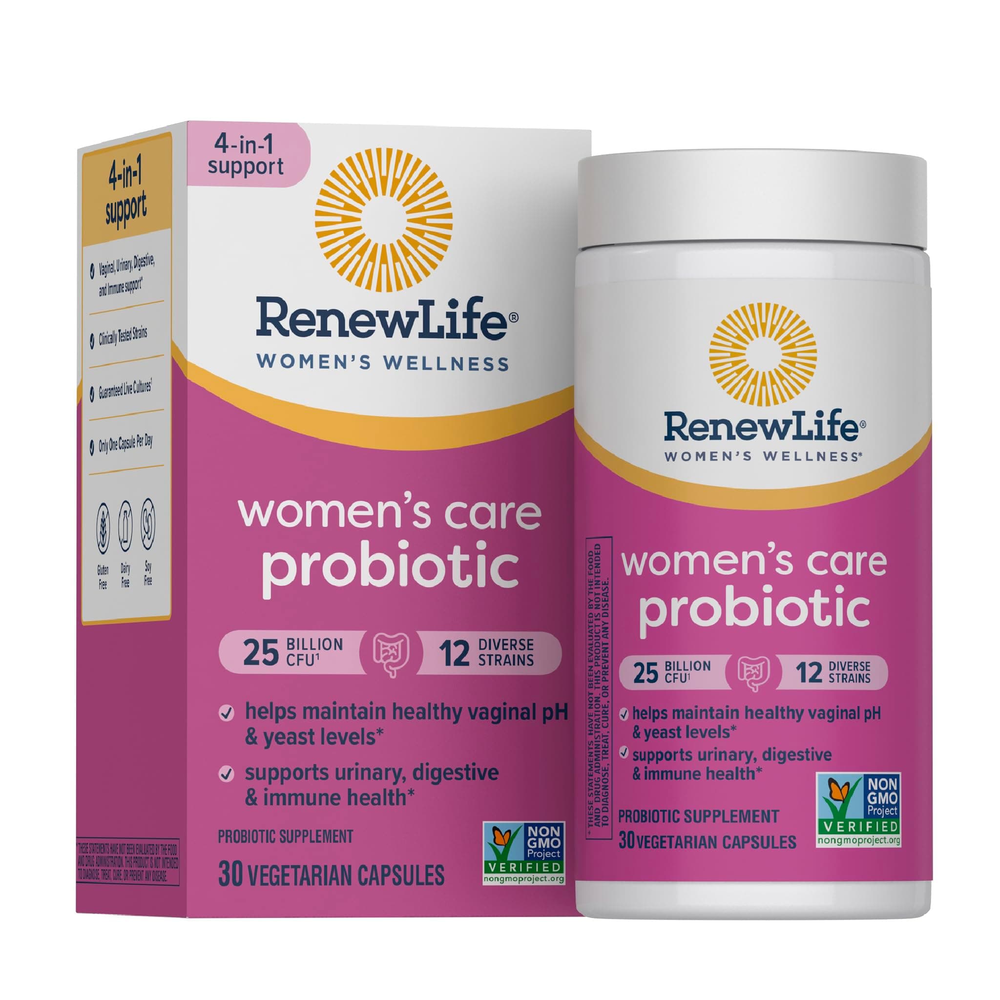 Renew Life Women's Flora Care Probiotic Supplement Vegetable Capsules, 30 CT