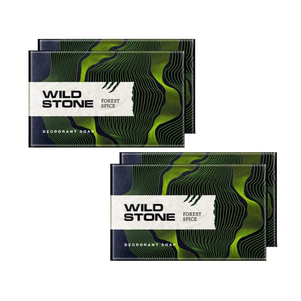 Wild Stone Forest Spice Soap for Men, Pack of 4 (125gm each)