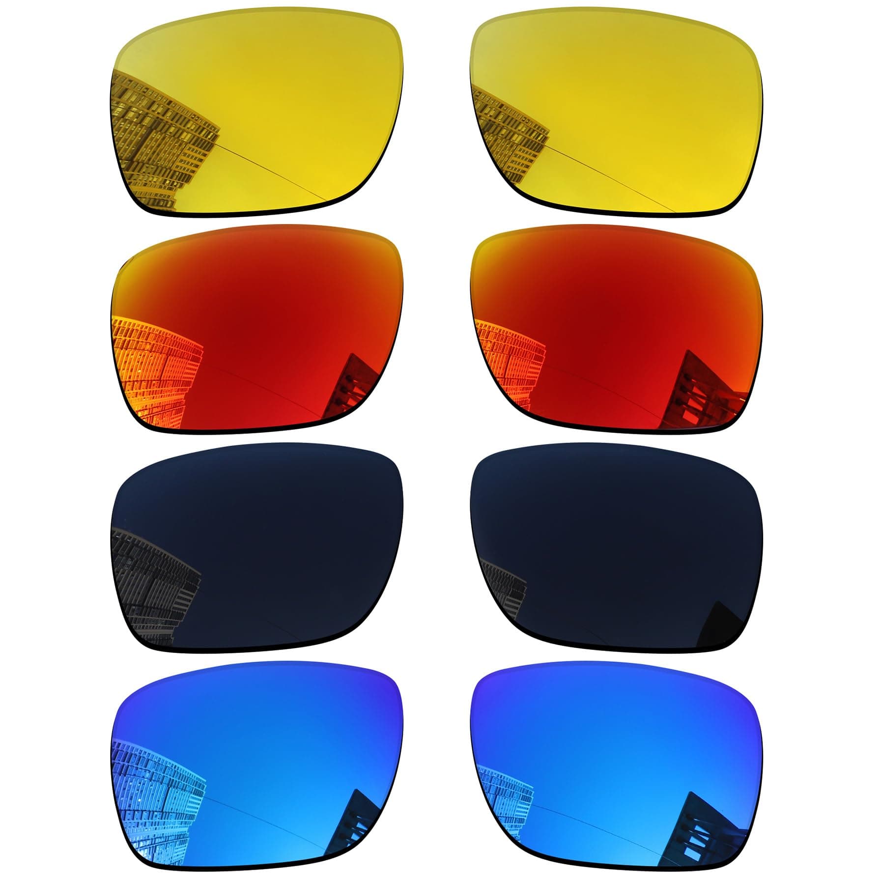 Acefrog 4 Pairs Polarized Replacement Lenses for Oakley Holbrook XL OO9417 Sunglasses, Perfectly Fit, Shatterproof, Anti-scratch, Value Pack, Multicoloured, One Size