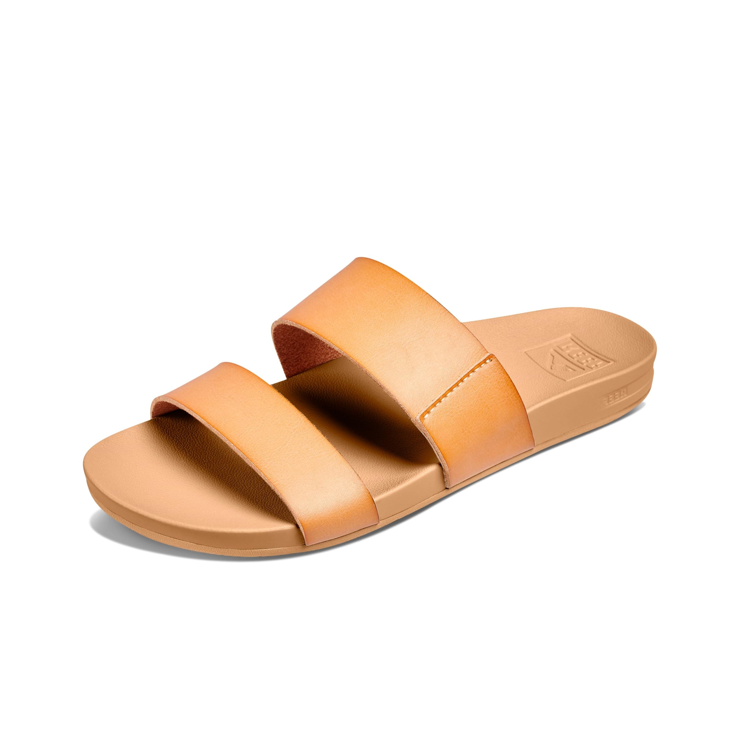 Reef Womens Sandals Vista | Vegan Leather Slides for Women With Cushion Bounce Footbed