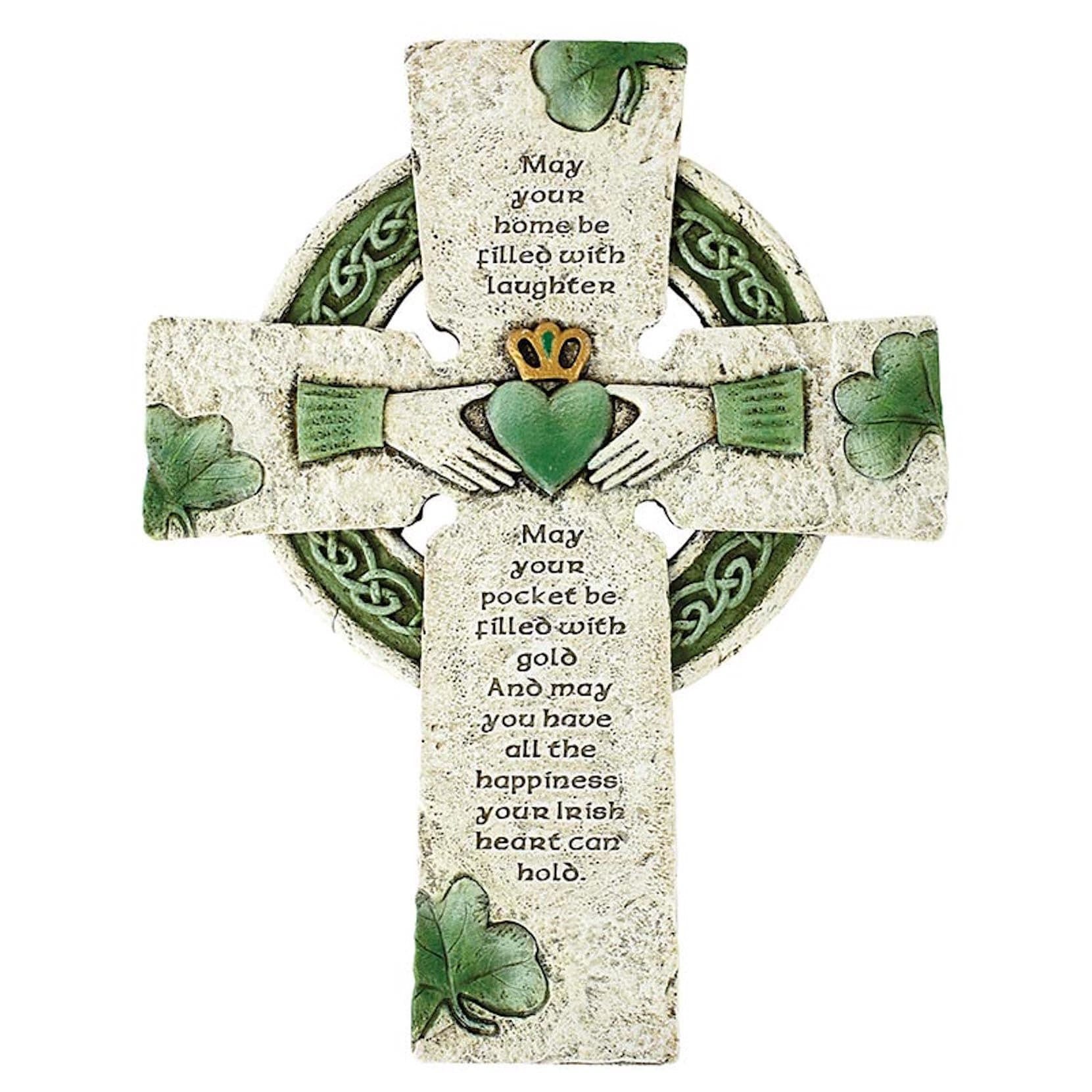 Vminno Irish Wall Cross with Traditional Irish Blessing