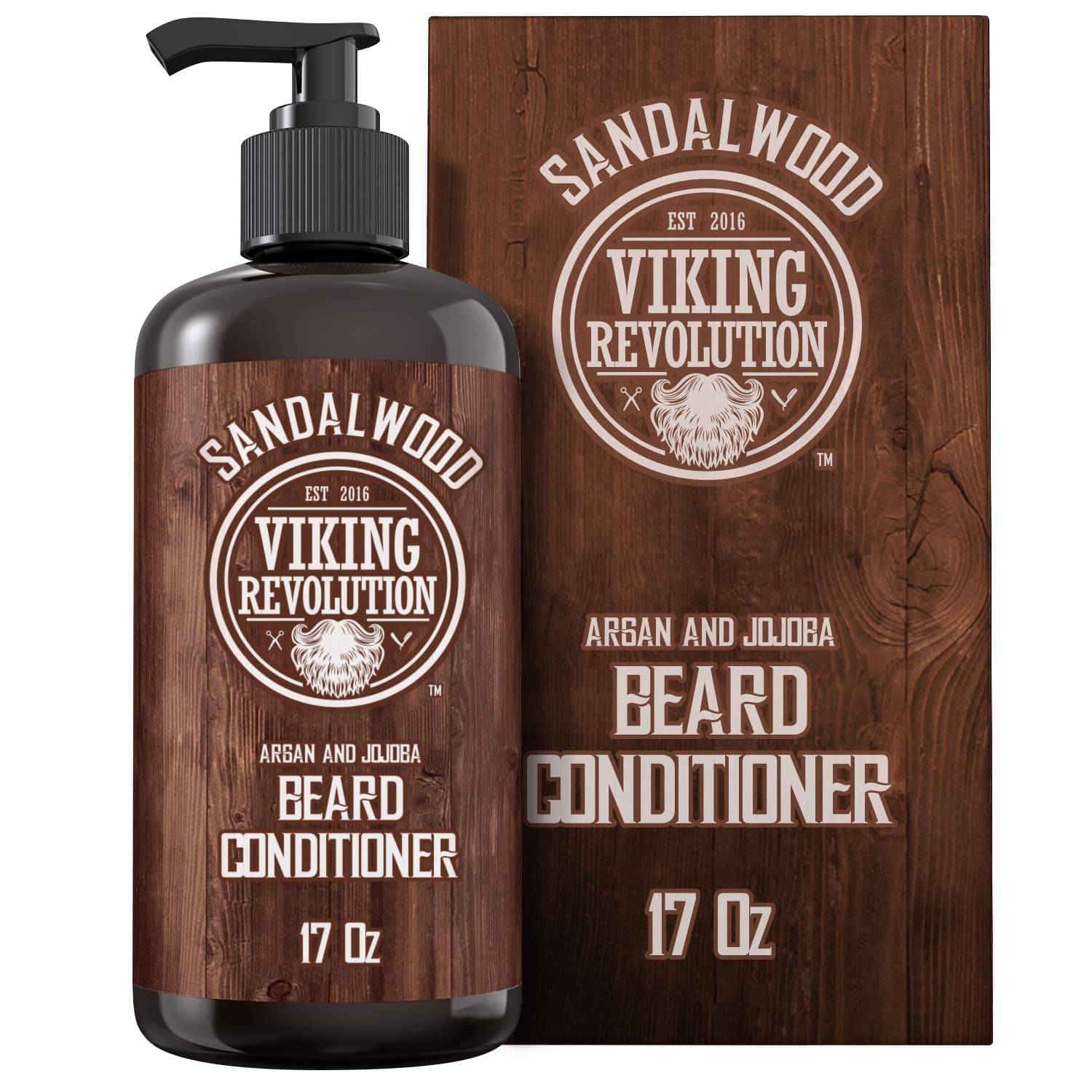Best Deal Beard Conditioner w/Argan & Jojoba Oils - Softens & Strengthens - Sandalwood Scent - Beard Conditioner w/Beard Oil (17oz Conditioner)