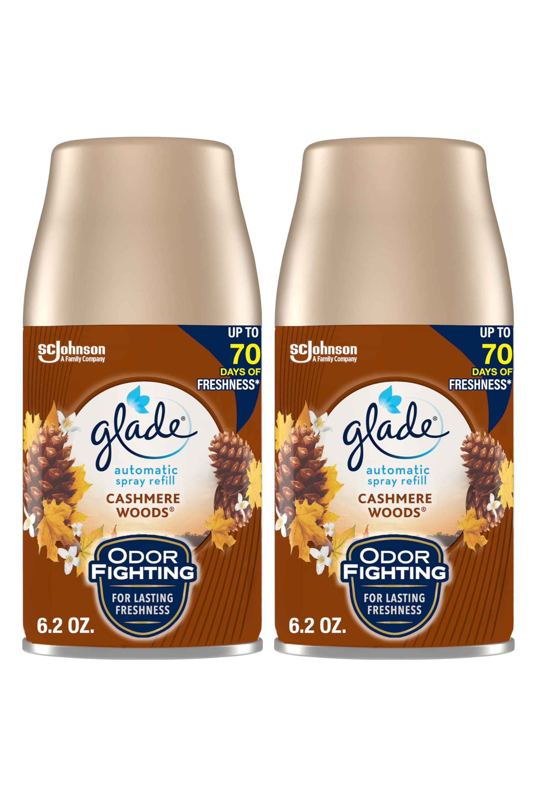 Glade Automatic Spray Refill, Cashmere Woods, 6.2 oz- Twin Pack
