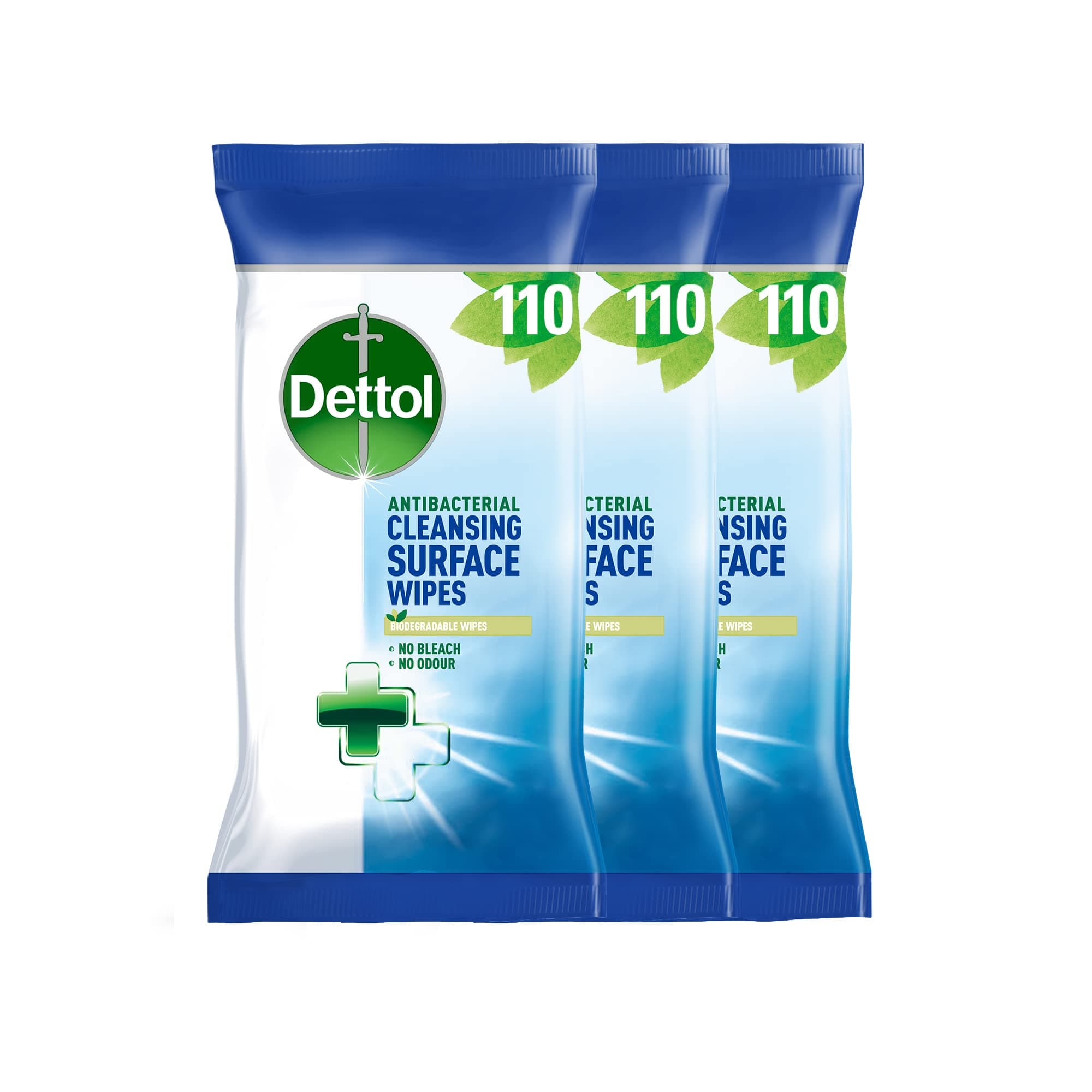 Dettol Surface Cleaning Wipes 110 Pack of 3