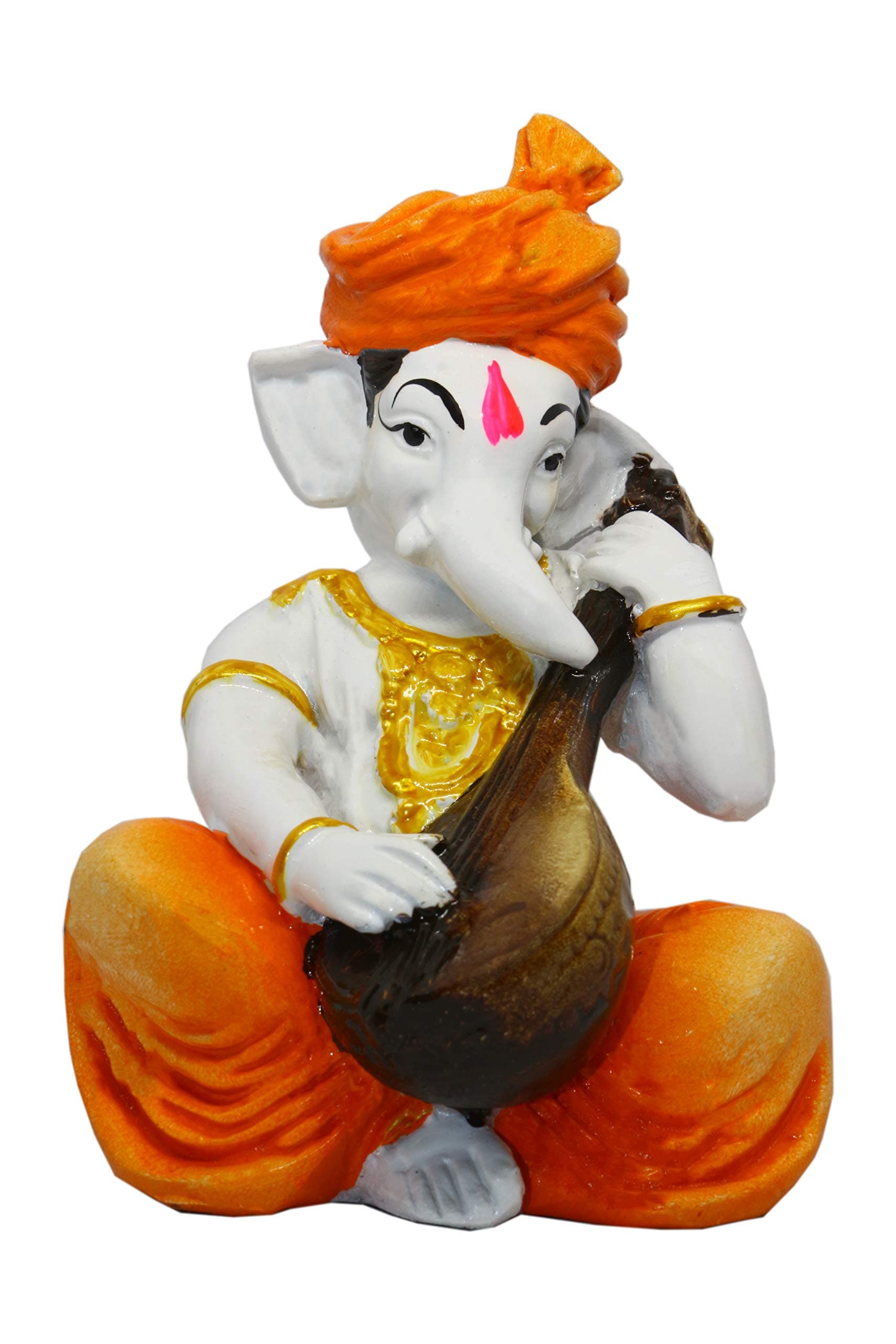 Karigaari India Handcrafted Polyresin Eco Friendly Lord Ganesha Ganpati Idol Figurine Multicolor | Decorative Ganesha Statue for Home Temple Office Pooja Room Festive Gift Spiritual Vastu Showpiece