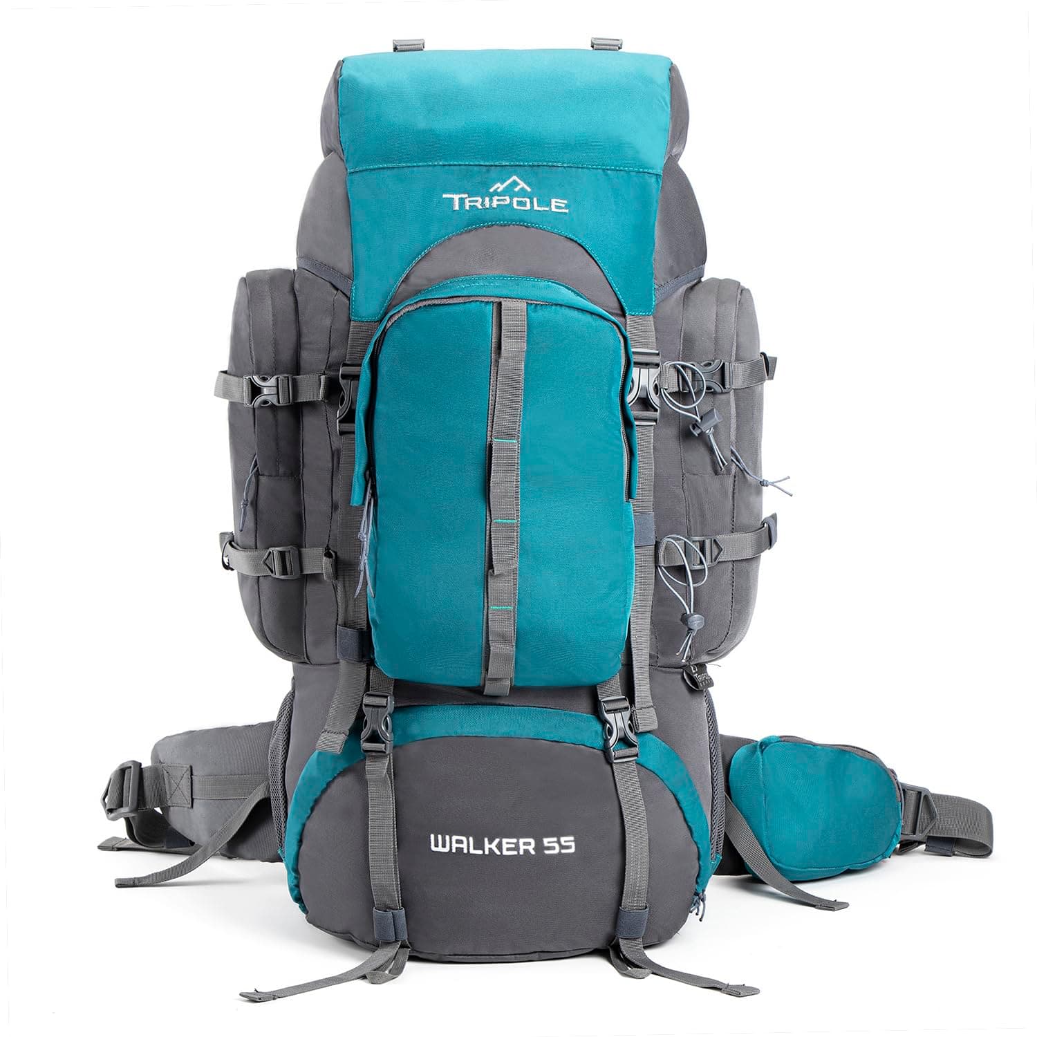 TRIPOLE Walker 55L Internal Frame Rucksack for Hiking | Rain Cover | Water Repellent | Laptop Section | 3 Year Warranty