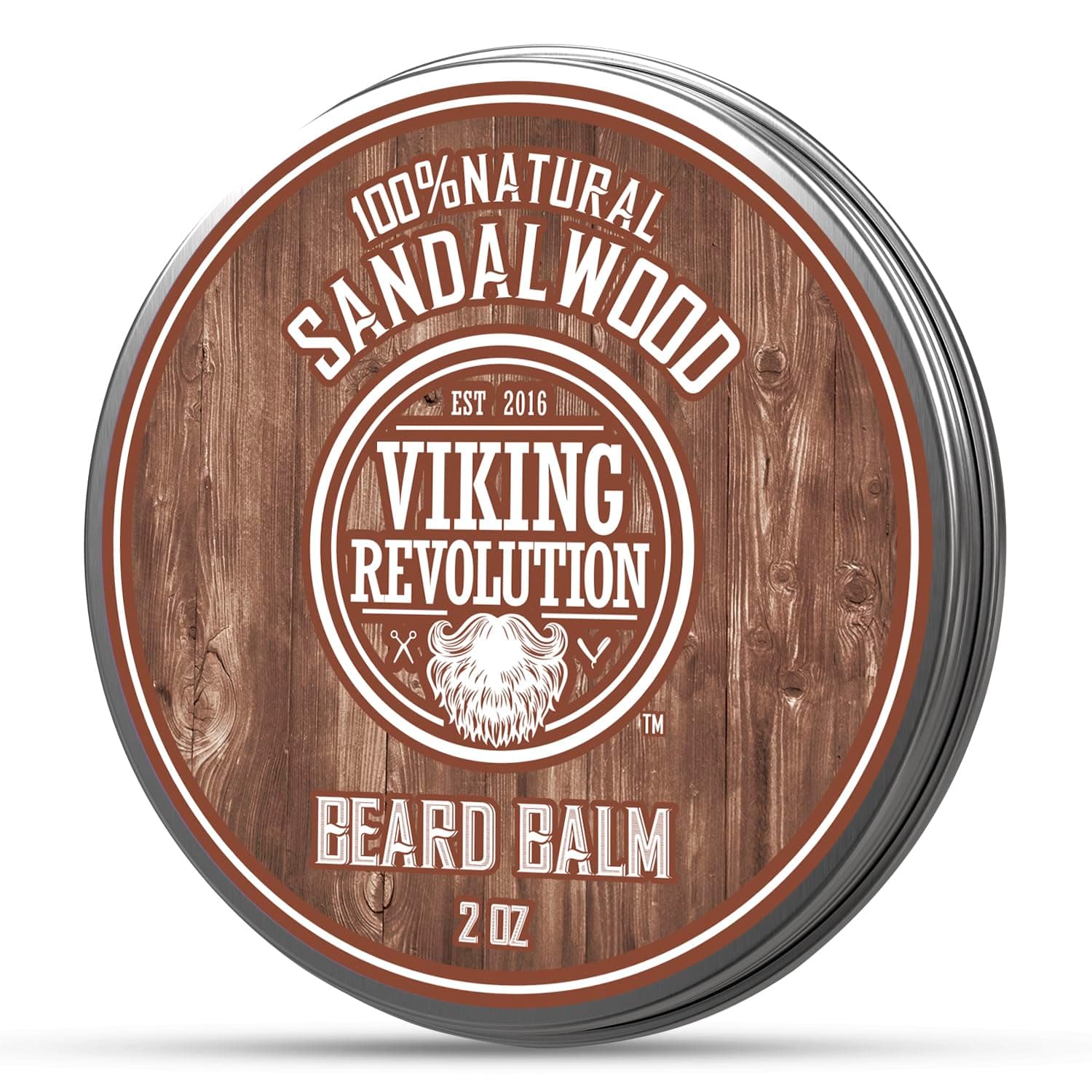 BEST DEAL Beard Balm with Sandalwood Scent and Argan & Jojoba Oils - Styles, Strengthens & Softens Beards & Mustaches - Leave in Conditioner Wax for Men by Viking Revolution