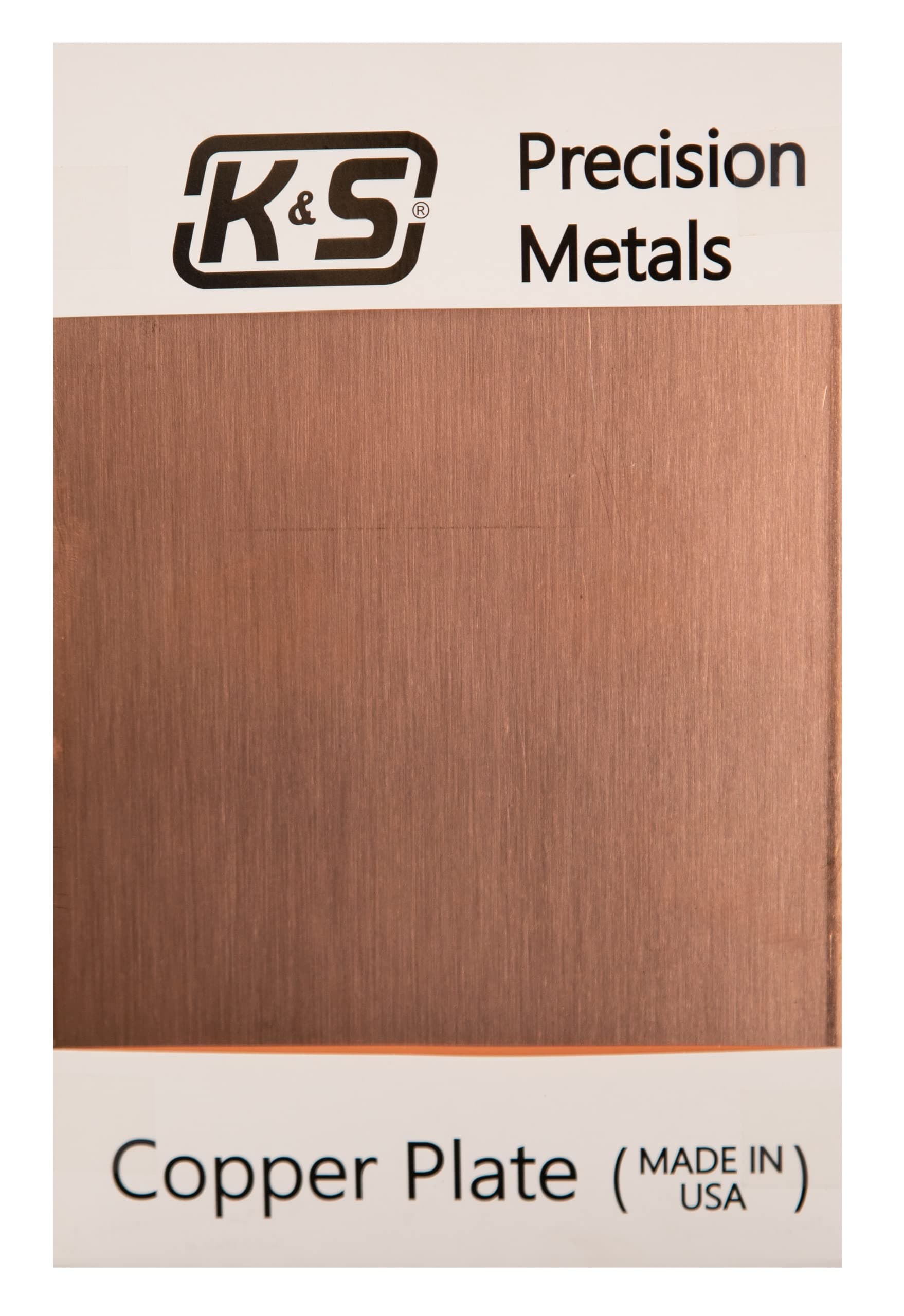 K & S 6601 Copper Etching Plates, 0.050" Thick x 4" Wide x 6" Long, 1 Piece, Made in The USA