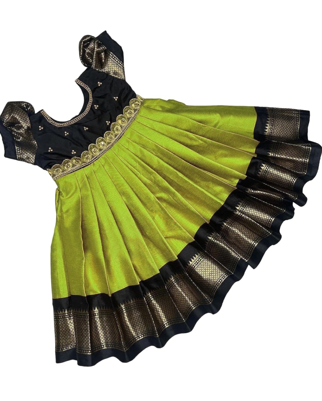 UFB Girls Indian Full Length Embroidered Festive/Wedding Dress