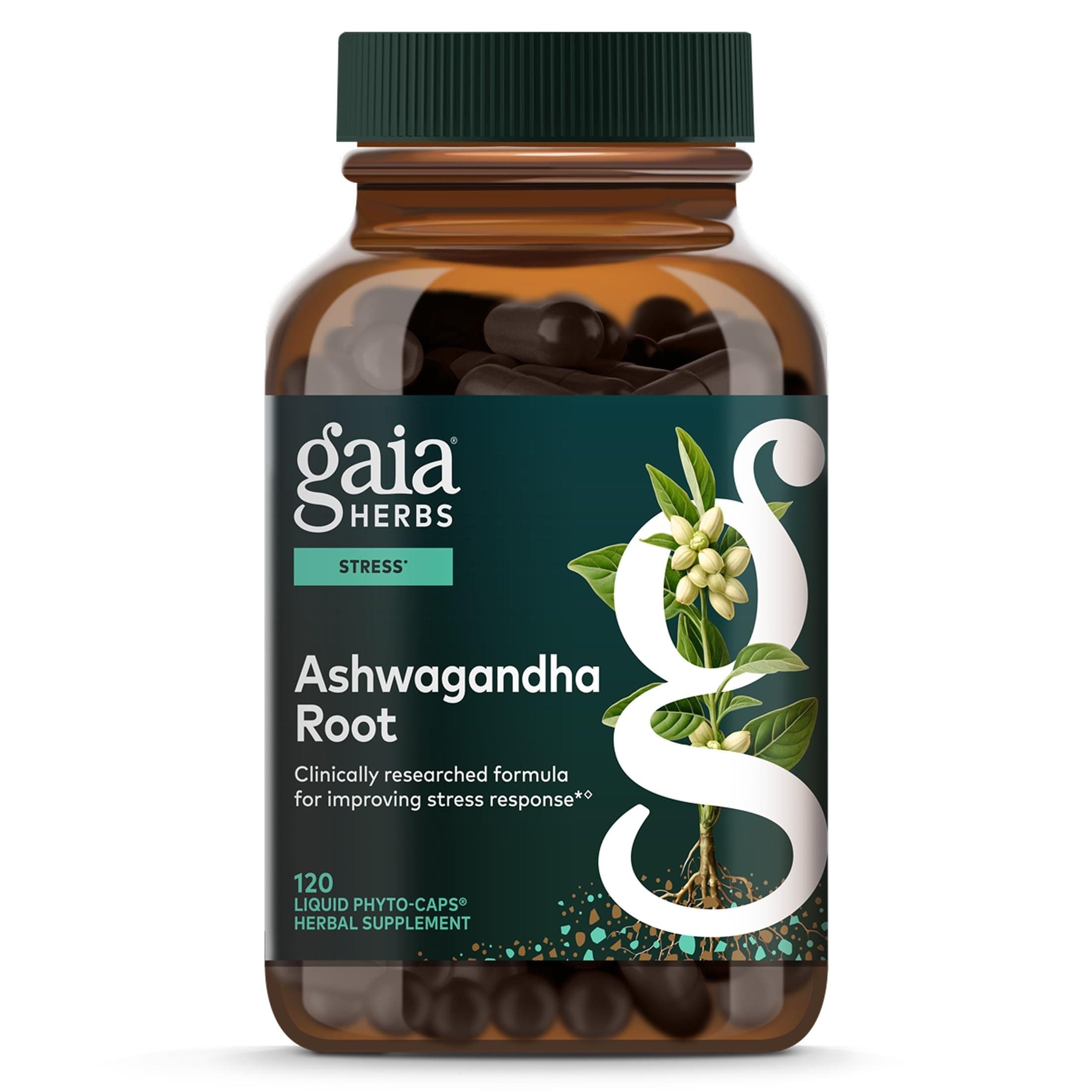 Gaia Herbs, Ashwagandha Root, 120 Vegan Liquid Phyto-Caps GAI-15028
