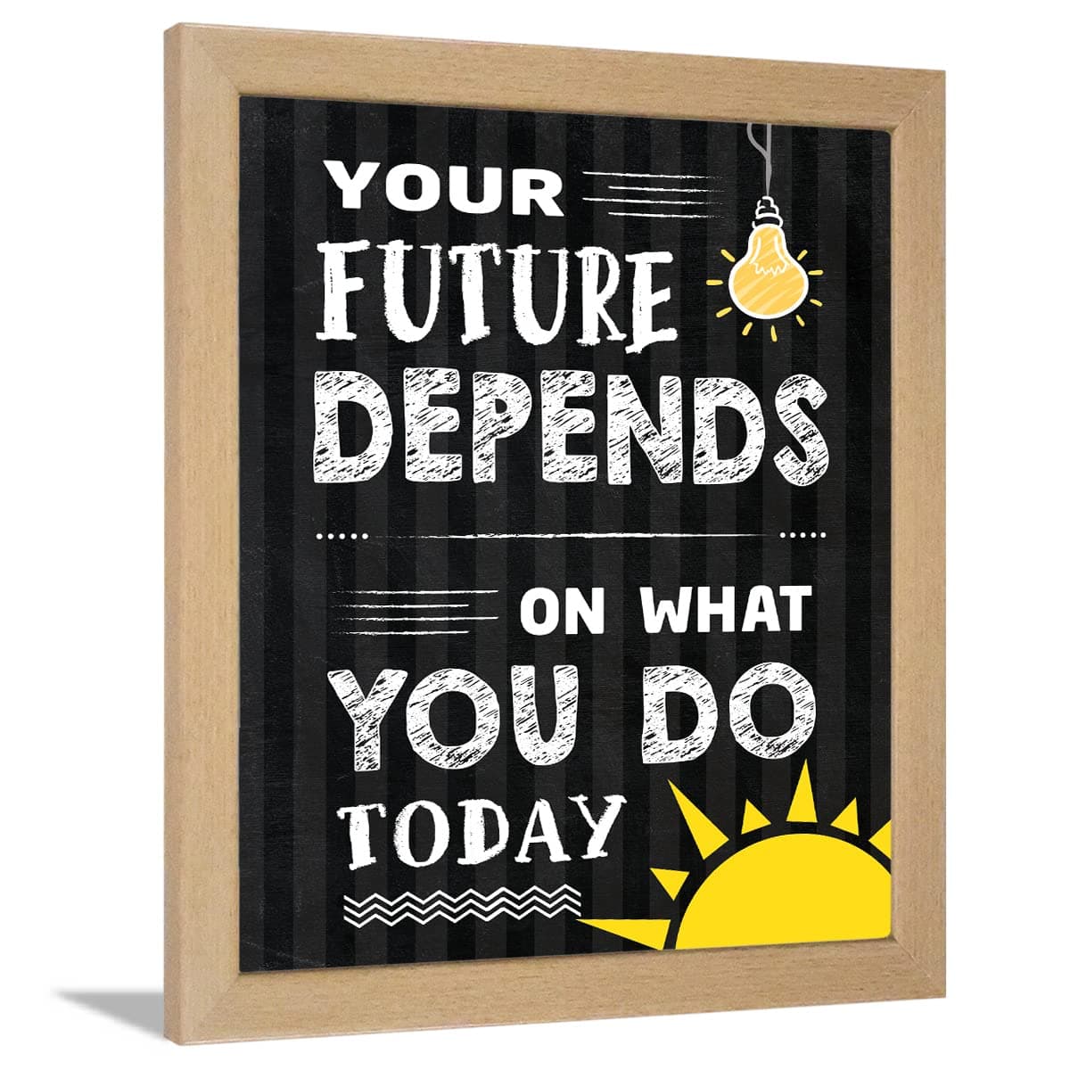 Chaka Chaundh Acrylic-Motivational Quotes Frames-Framed Posters -Today Quotes Frames For Office,Student,Entrepreneur-Future Quotes Wall Frames(Your Future-Black Vintage), 2 Cm