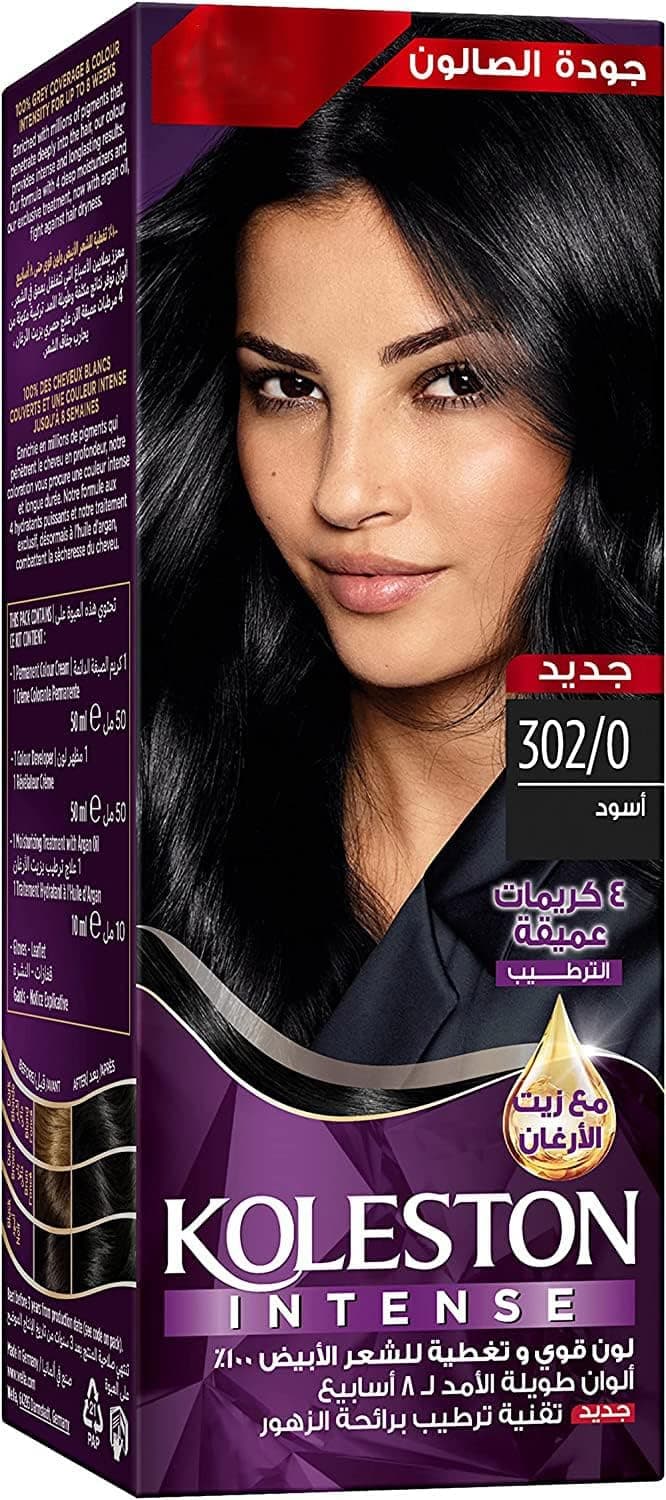 Koleston Intense Hair Color, 302/0 Black Noir, New Modern Pack