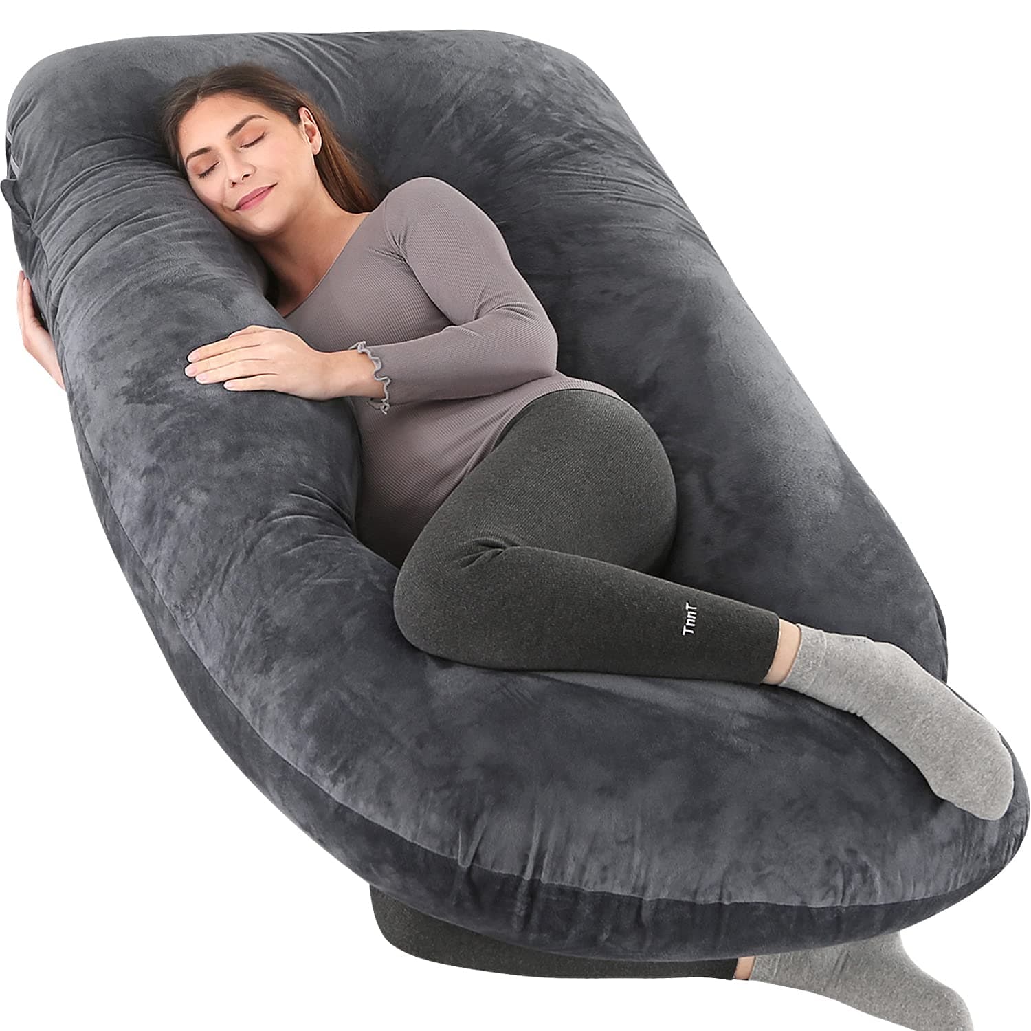 Elover U Shaped Pregnancy Pillow,Full Body Maternity Support