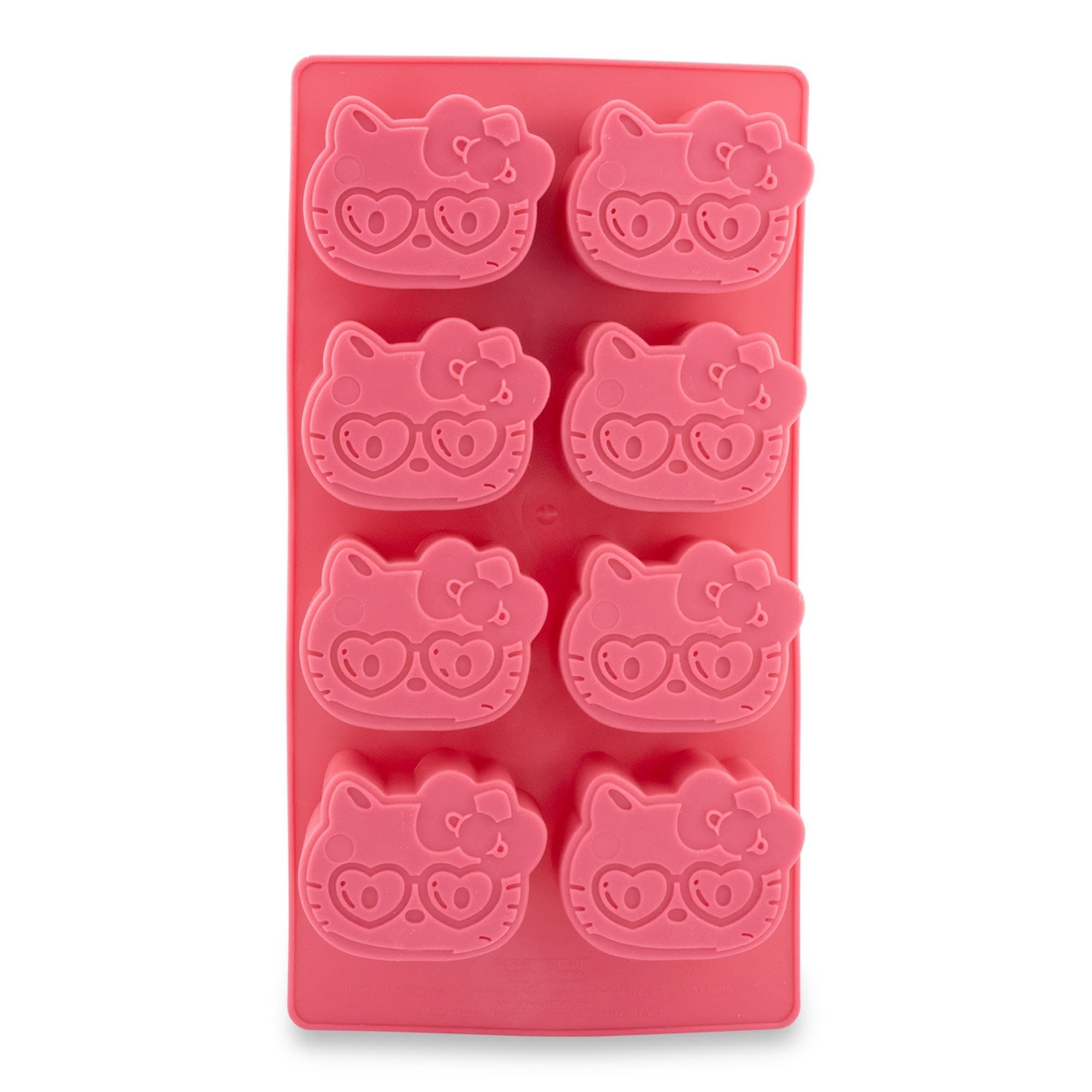 Sanrio Hello Kitty Hearts Flexible Silicone Ice Cube Tray In Character Shapes | Reusable Ice Mold For Freezer | Makes 8 Cubes