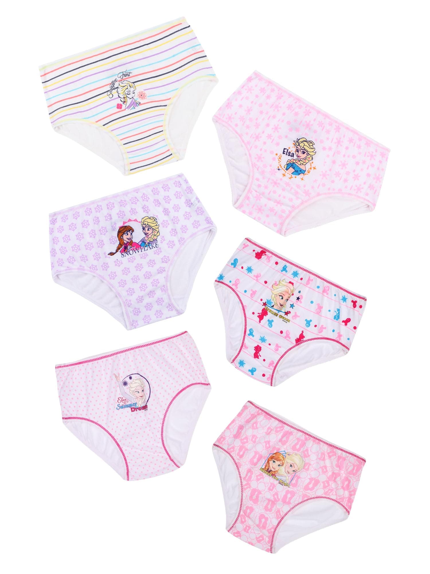 Girls Cotton Panties(Pack of 6) (E970_Multicoloured_80_Multicoloured 6_11 Years-12 Years)