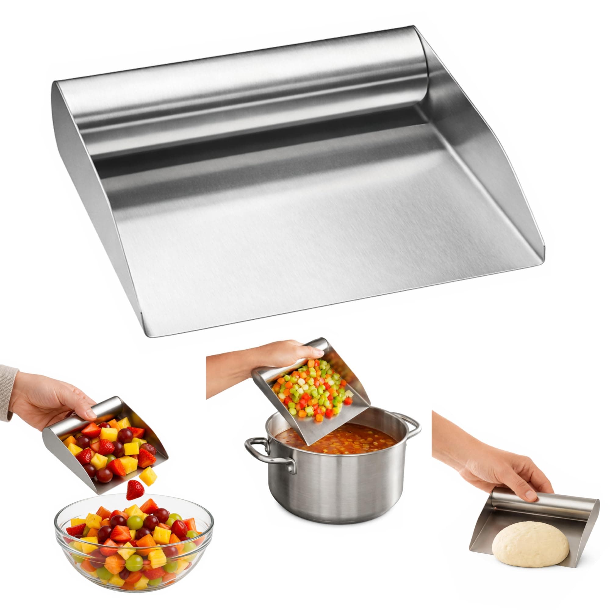 HIC Harold Import 18/8 Stainless Steel Food Scoop, 6-Inch
