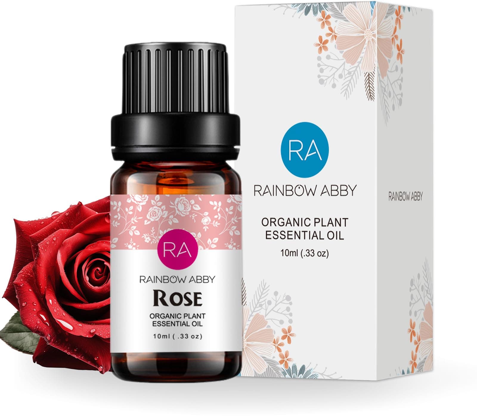 RAINBOW ABBY Rose: Rose - 100% Pure, Best Therapeutic Grade Essential Oil - 10 Ml