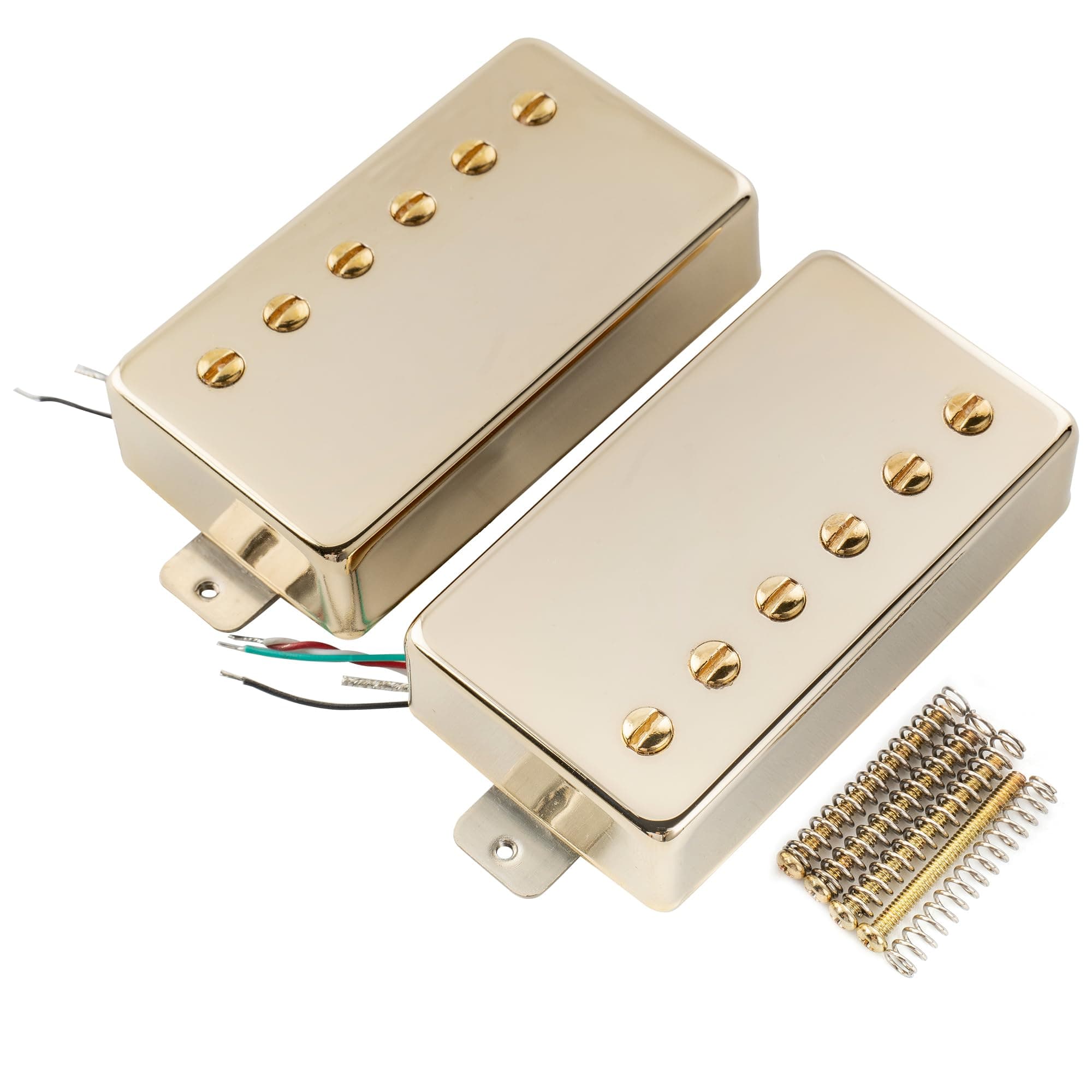 Artec VH59 Vintage Tone Covered Alnico 5 Humbucker Neck Bridge Pickup Set for Les Paul Style Electric Guitar, Gold