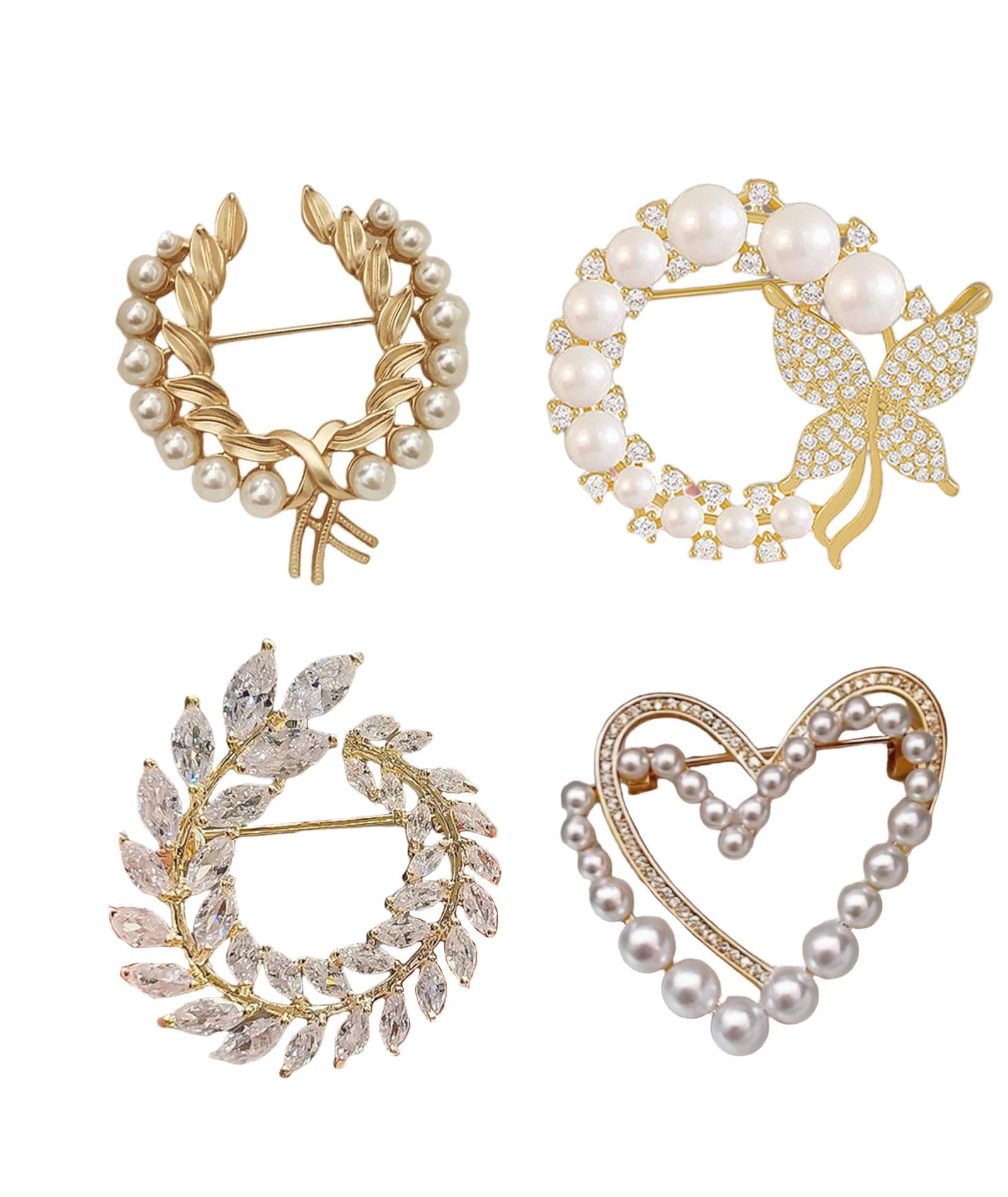 4 Pcs Brooch Pin for Women,Brooch, Brooch for Women,Fashion Accessories, Fashion Pins Suitable for Dresses, Jackets and Scarves, Perfect Gifts for Special Occasions