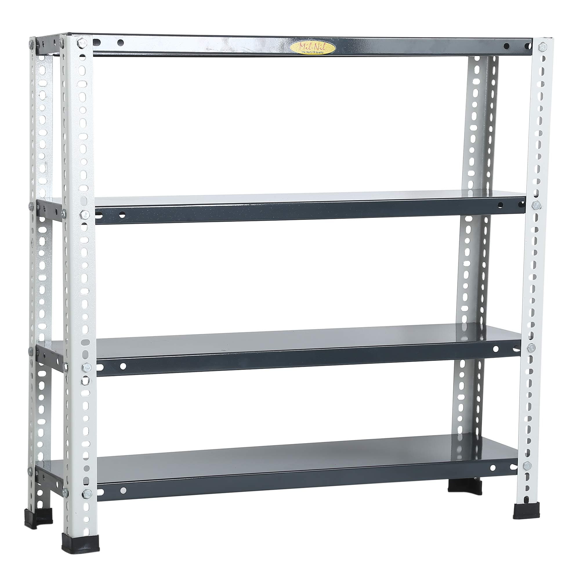 Mil-Nil Prime CRC Sheet 3 Shelf Multipurpose Slotted Angle Rack , 30 x 30 x 12 Inch