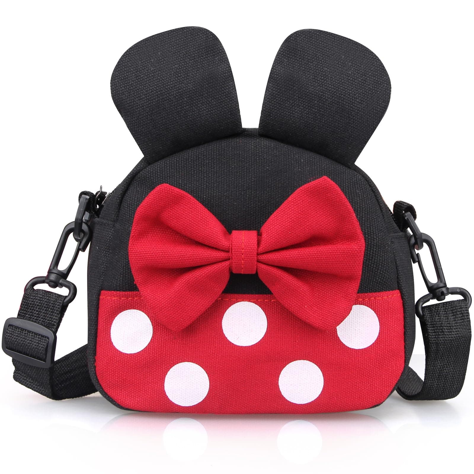 Mini Cute Bowknot Crossbody Bag Cartoon Shoulder Handbag Purse with Mouse Ears for Girls Toddlers