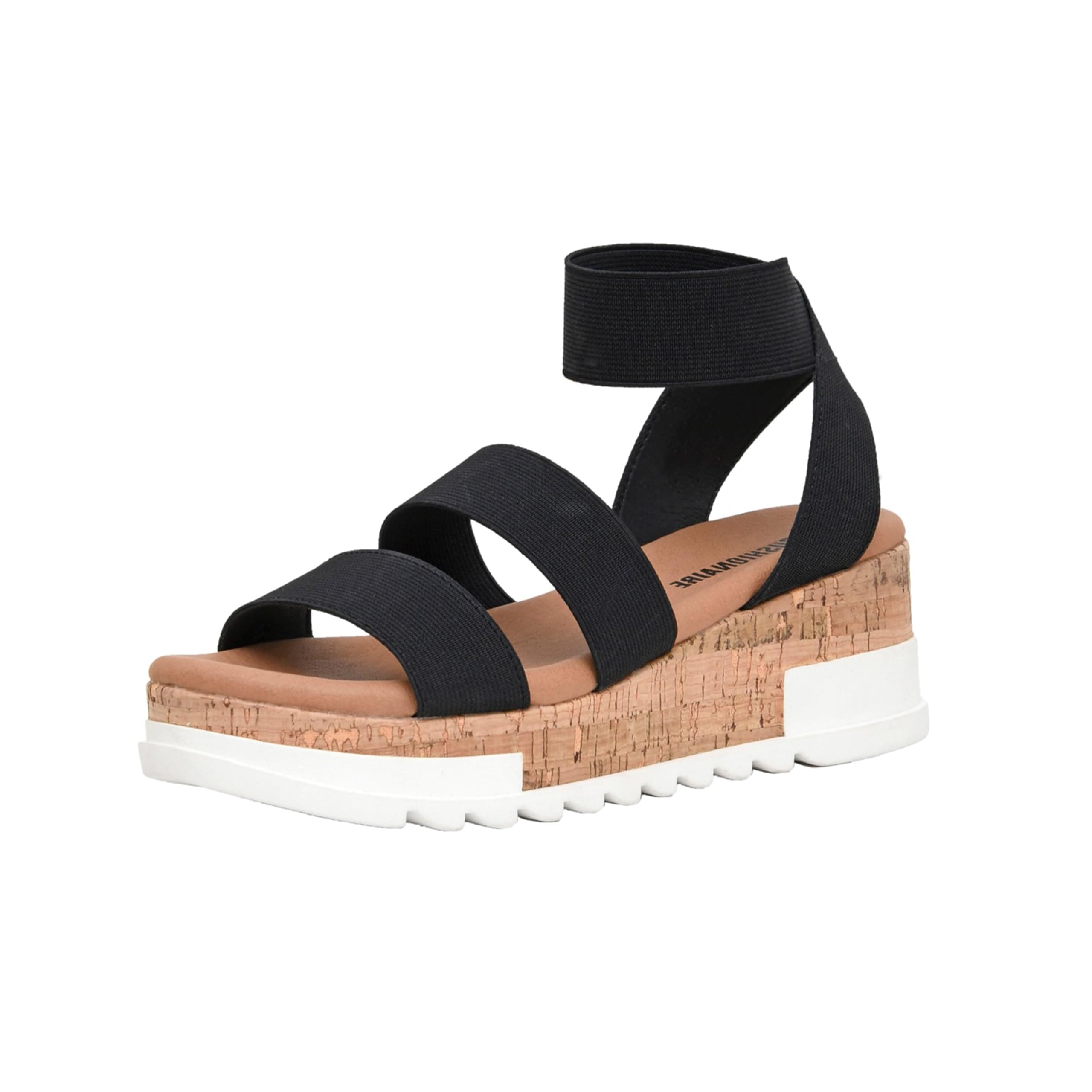 CUSHIONAIRE Women's Naomi Cork Wedge Sandal +Wide Widths Available