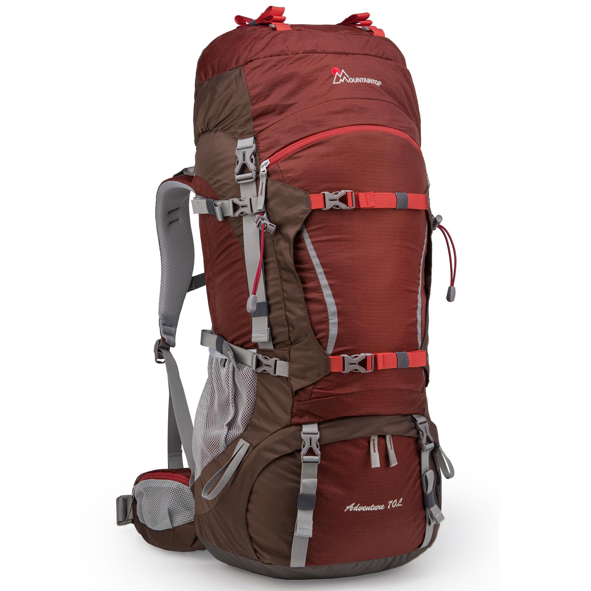 Mountaintop Outdoor Waterproof Hiking mountaineering Internal Frame Backpack 5805 Maroon