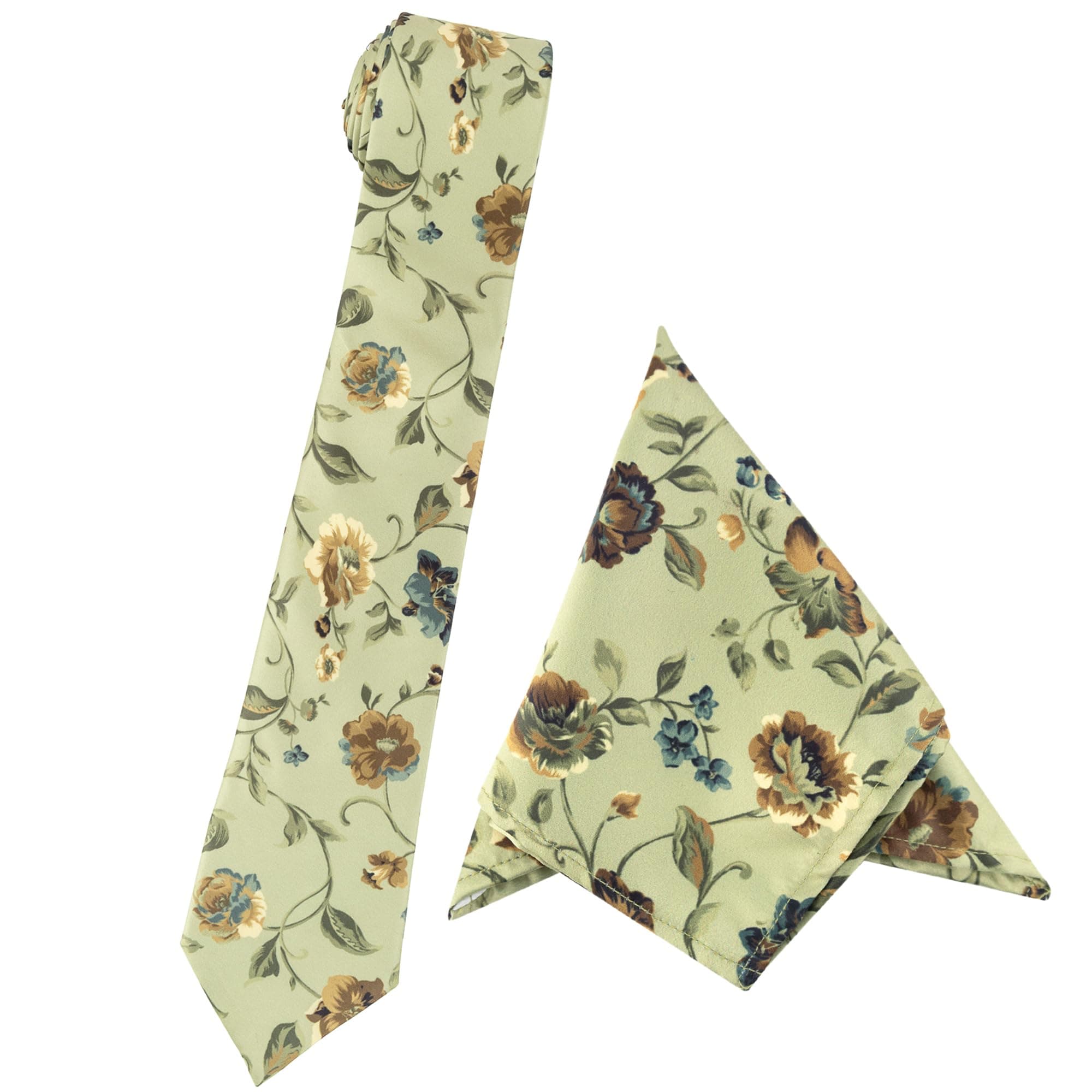 To The Nines Men's Tie and Pocket Square (Yellow1)