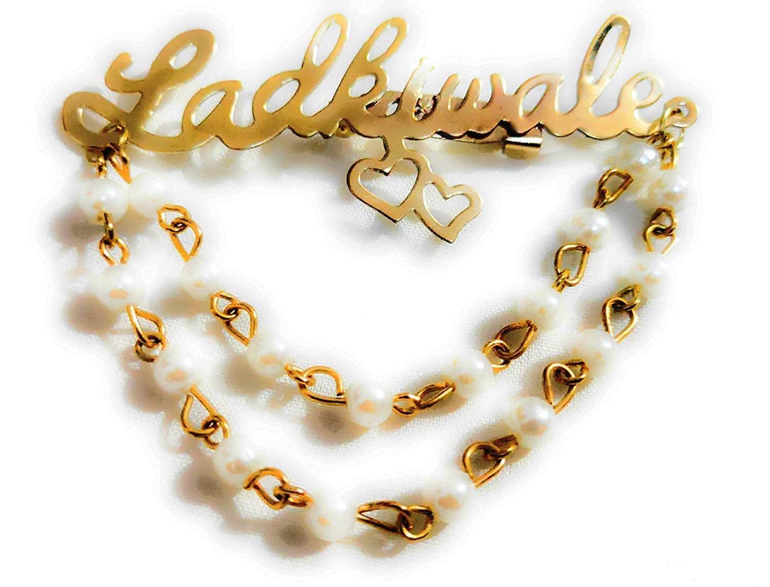 SHOPOBUDDY Brooch Ladkiwale Metal Golden Unisex Accessories - Pack of 20