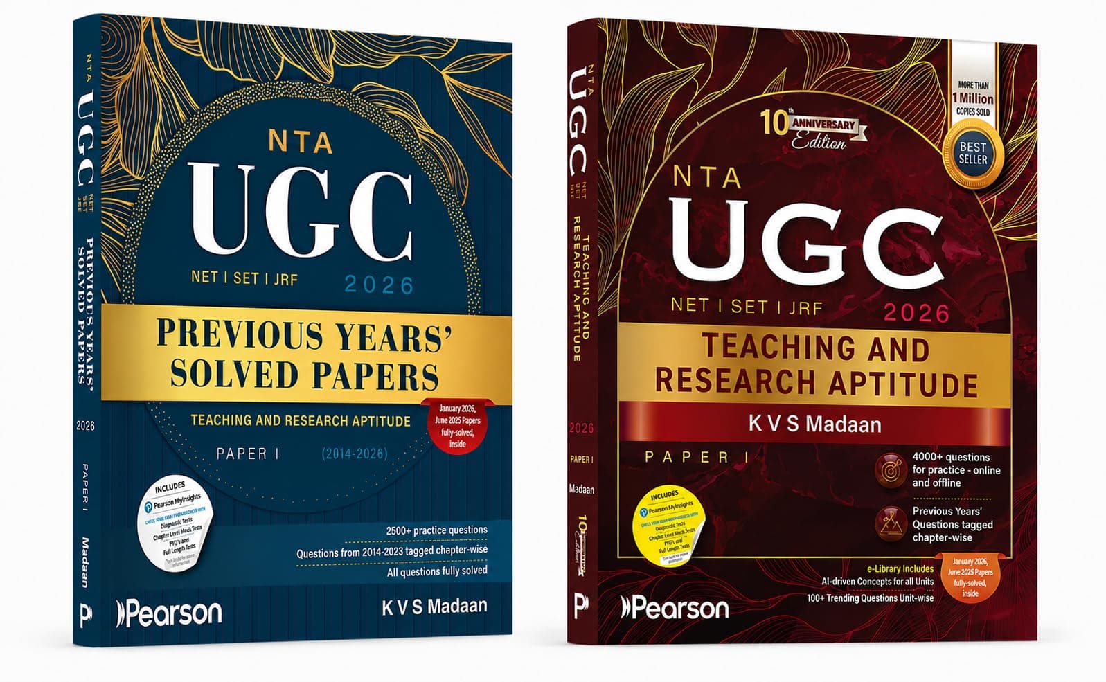 Pearson UGC NET Paper 1 Teaching & Research Aptitude 10th Anniversary Edition + Previous Years Solved Papers | Fully Solved 2024–2026 Papers, Mock Tests, Topic-wise Practice & Latest Exam Pattern