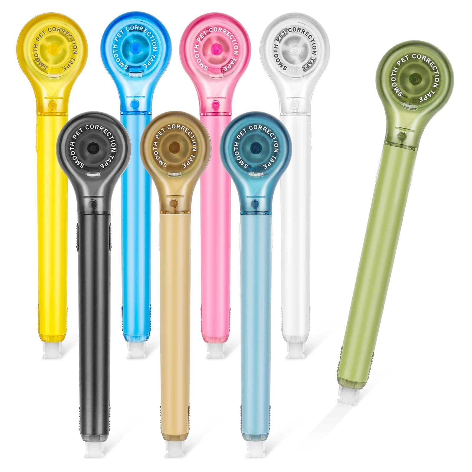 8 Pack White Pens, 8 Color Correction Tape Pens, Comfortable White Pen Shaped Tape, Easy to Use Applicator for Instant Correction Office Supplies
