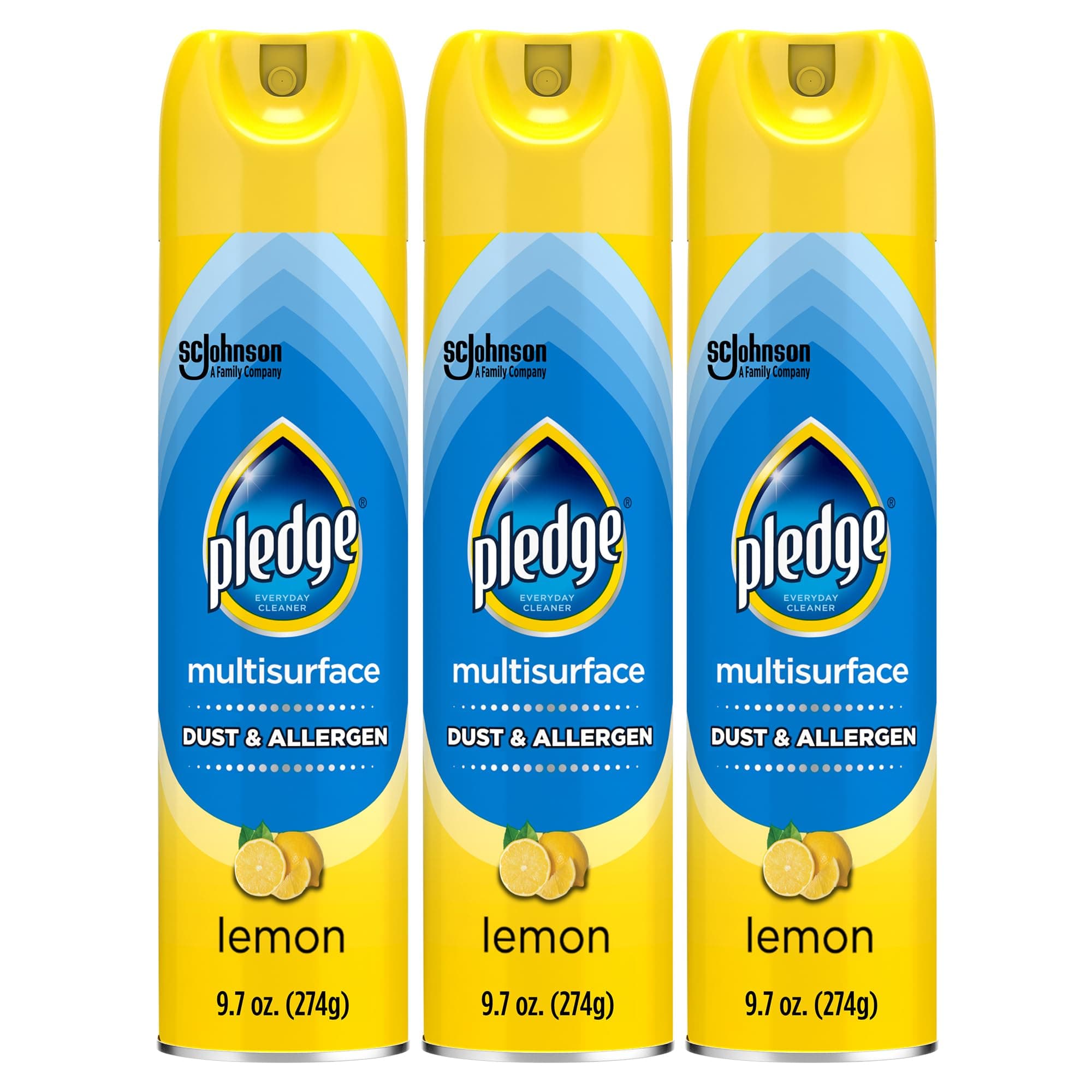 Pledge Dust and Allergen Furniture Spray, 9.7 Ounce (Pack of 3)