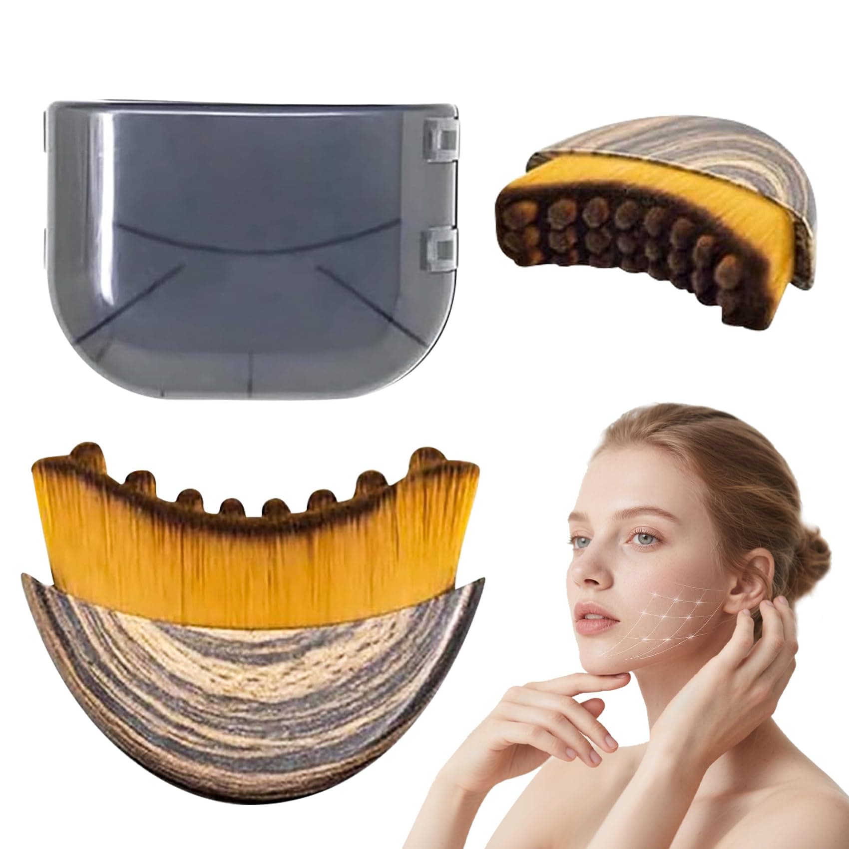 2025 New Lymphatic Contour Face Brush, Contour Face Brush for Lymphatic Drainage, Ergonomically Designed to Fit The Skin Precisely