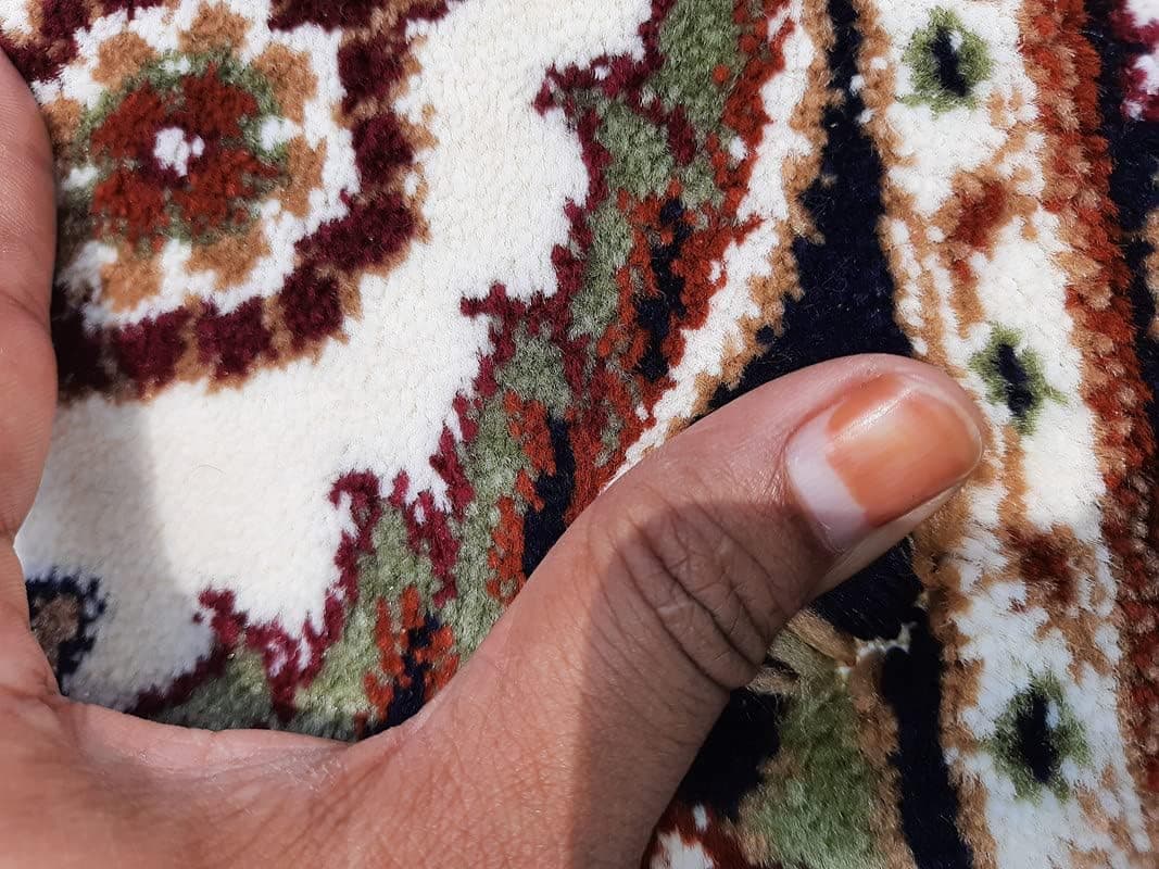 CARPET PLANET Carpet Kashmiri Persian Silk Carpet for Living Room with 1 Inch Thickness