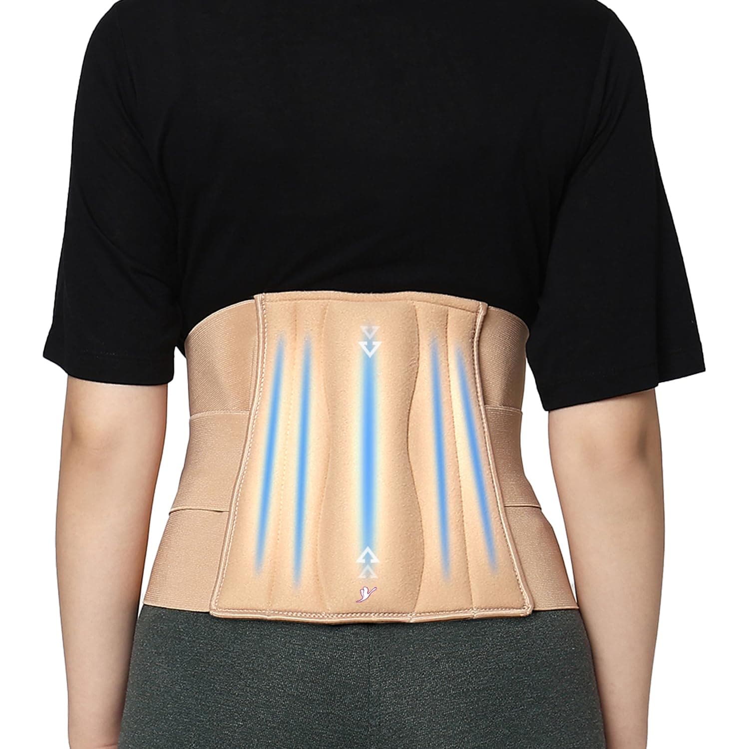 Flamingo Lumbar Sacro Belt | Orthopedic Back Support Brace for Lower Back Pain Relief, Posture Correction & Sciatica | Dual Adjustable Compression Belt for Men & Women | XXL |