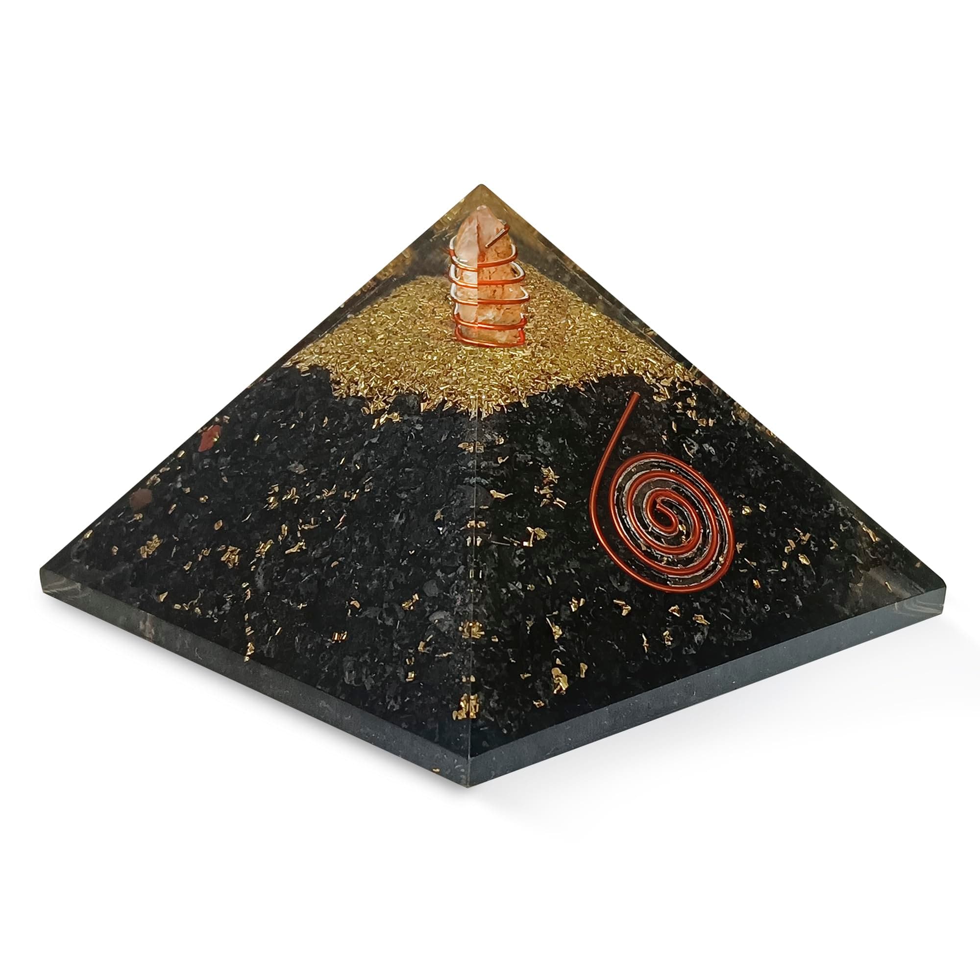 Original Black Tourmaline Pyramid - Certified Natural Black Crystal Pyramid for Calmness, Positivity, Protection from Evil Eyes, Reduction of Fear, Prevention from Nightmares, and Chakra Healing