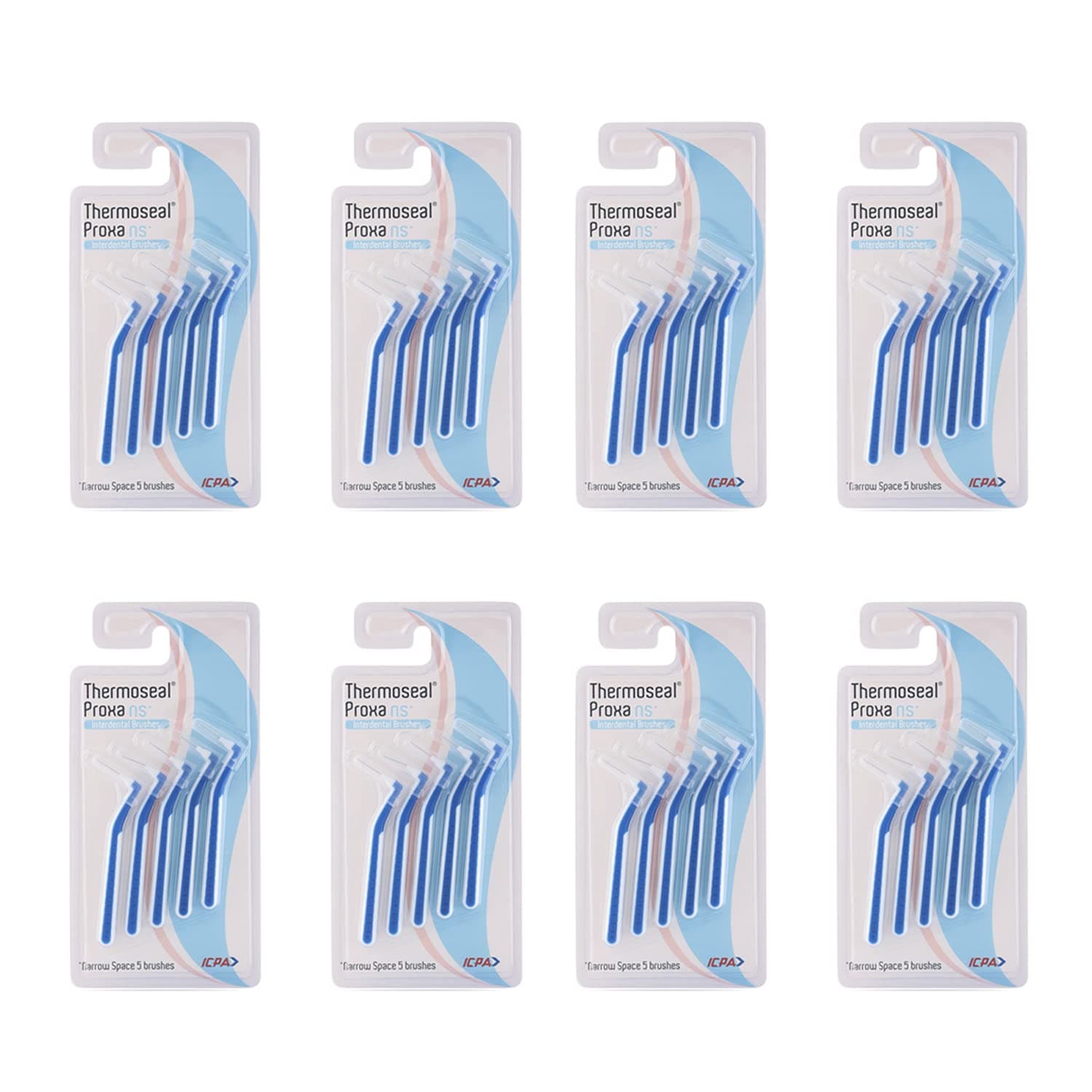 ICPA Interdental Manual Thermoseal Proxa Narrow Space Brush For Adult | Dental Brush | Easy Cleaning between teeth (Multicolor, Pack of 8)