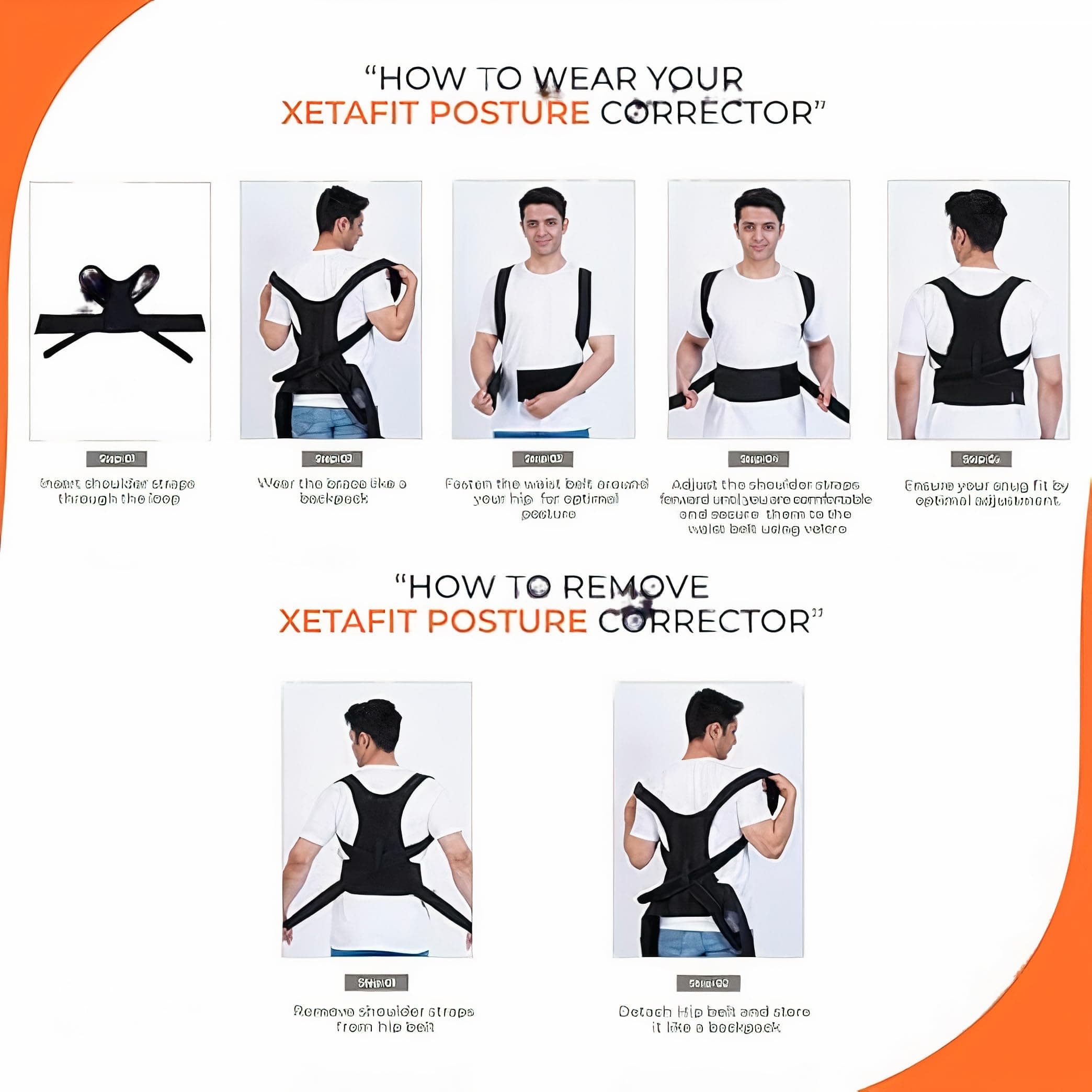 EASEFIT Posture Corrector Belt for Men & Women | Spine Support for Back Pain Relief, Shoulder Alignment & Improved Posture | Free Size | Made in India