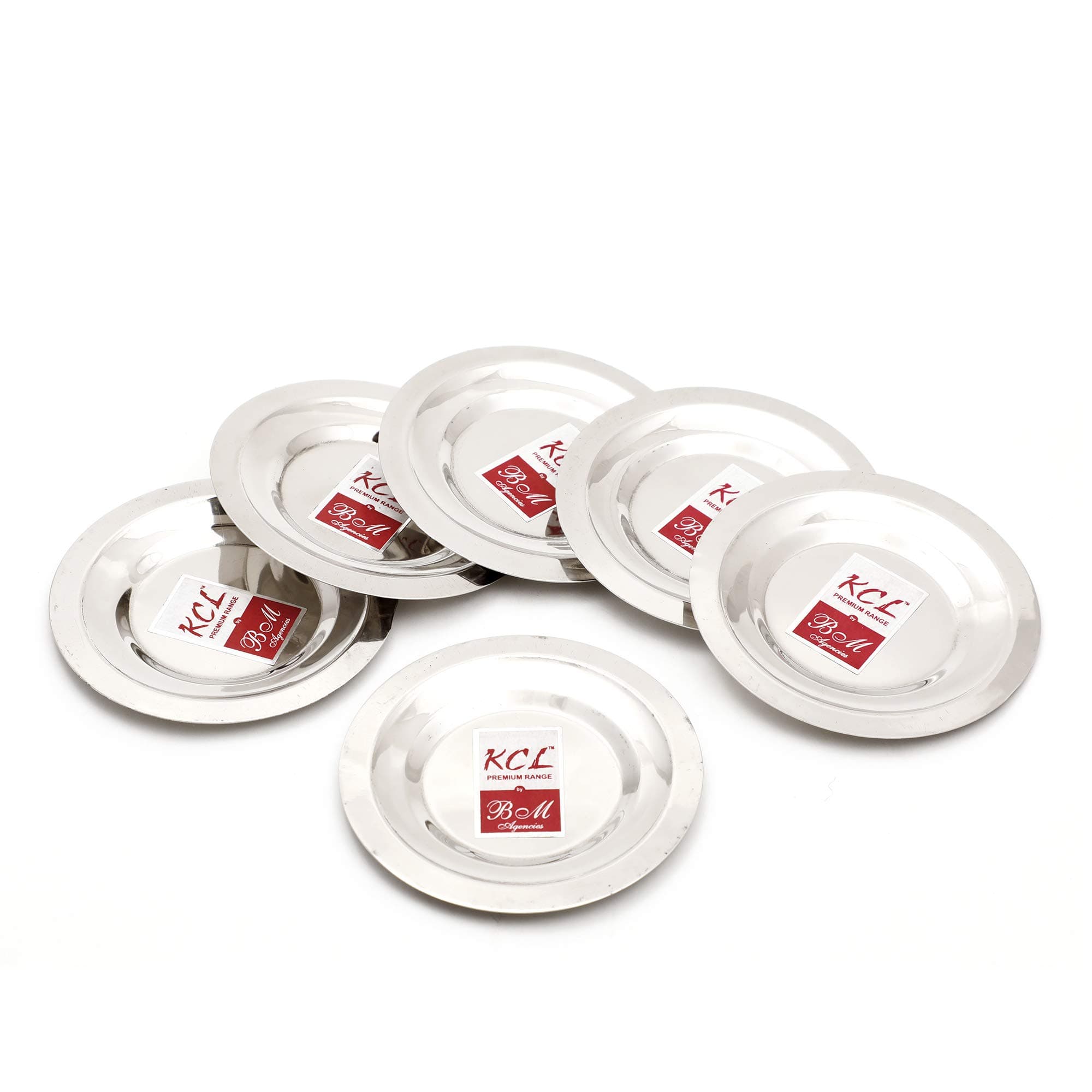 KCL Stainless Steel - Multipurpose Lid Set | Round Shape Heavy Gauge Ciba Set For Home & Office Use | Suitable For Cups, Glasses, Mugs & Tumblers | Set of 6 Lids