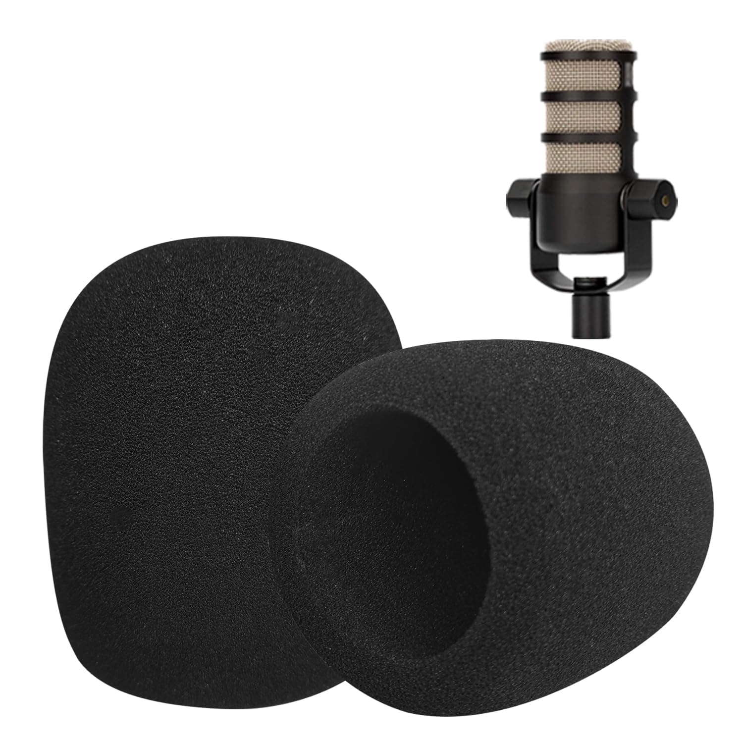 Boseen Pop Filter Foam Mic Cover Compatible with Rode PodMic NT1-A NT-USB NT2-A Procaster Podcaster Microphones Effectively Reduce Noise (2 Packs)
