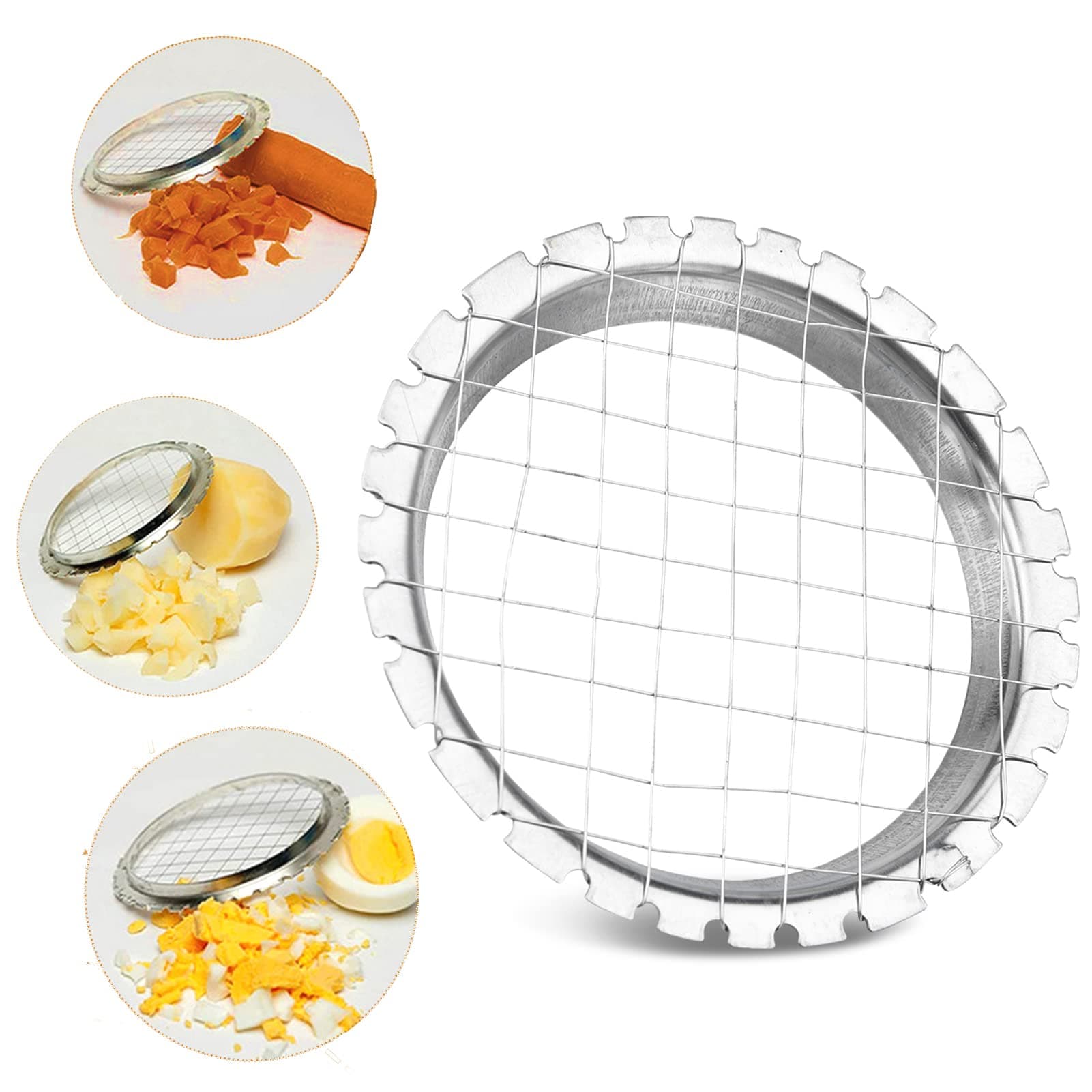 Egg Chopper Stainless Steel Egg Slicer Fruit Cube Cutter Salads Cutters Tomato Cutter Potato Cutter as pictures
