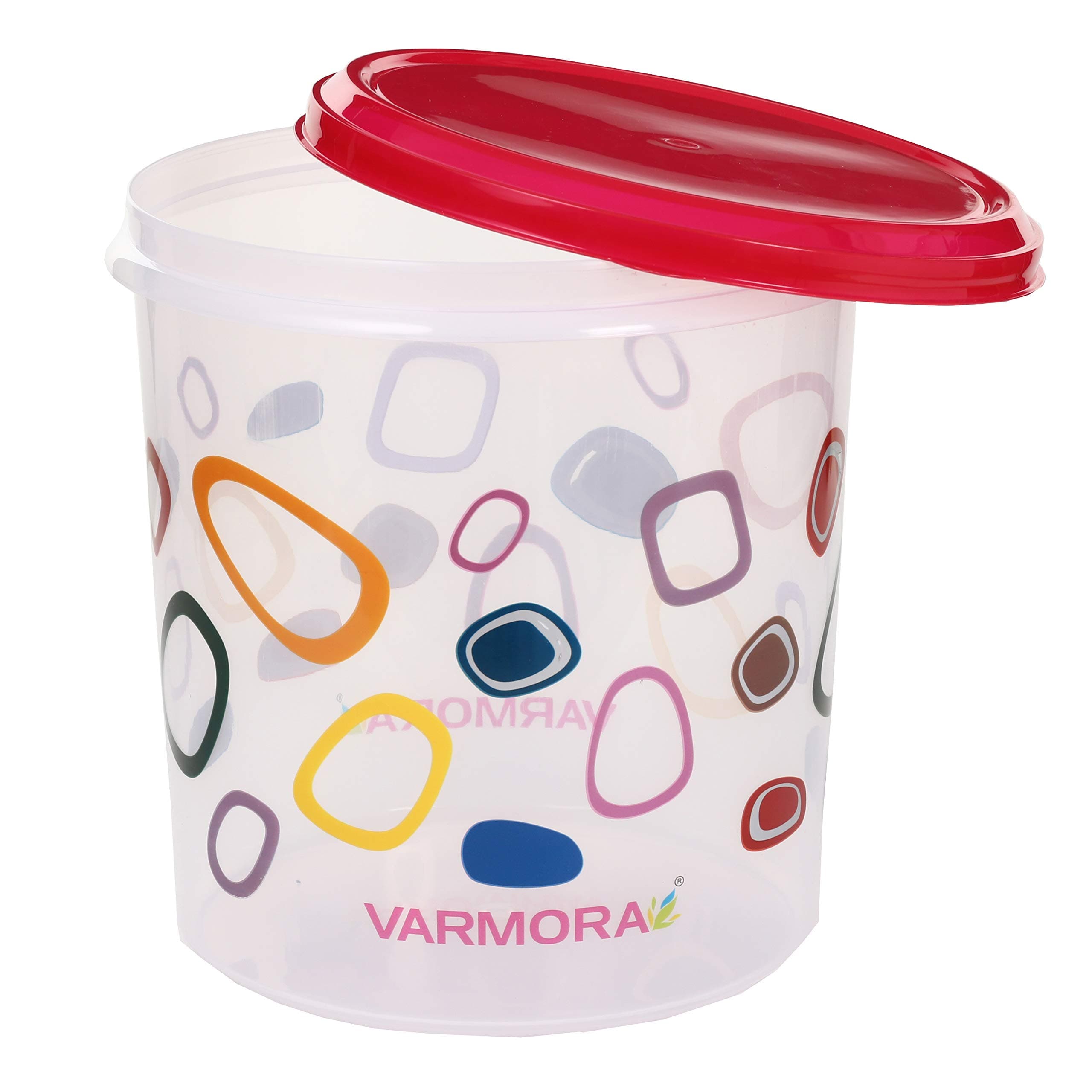 Varmora Round Plastic Glory Container Set, Pink, 15 Kg