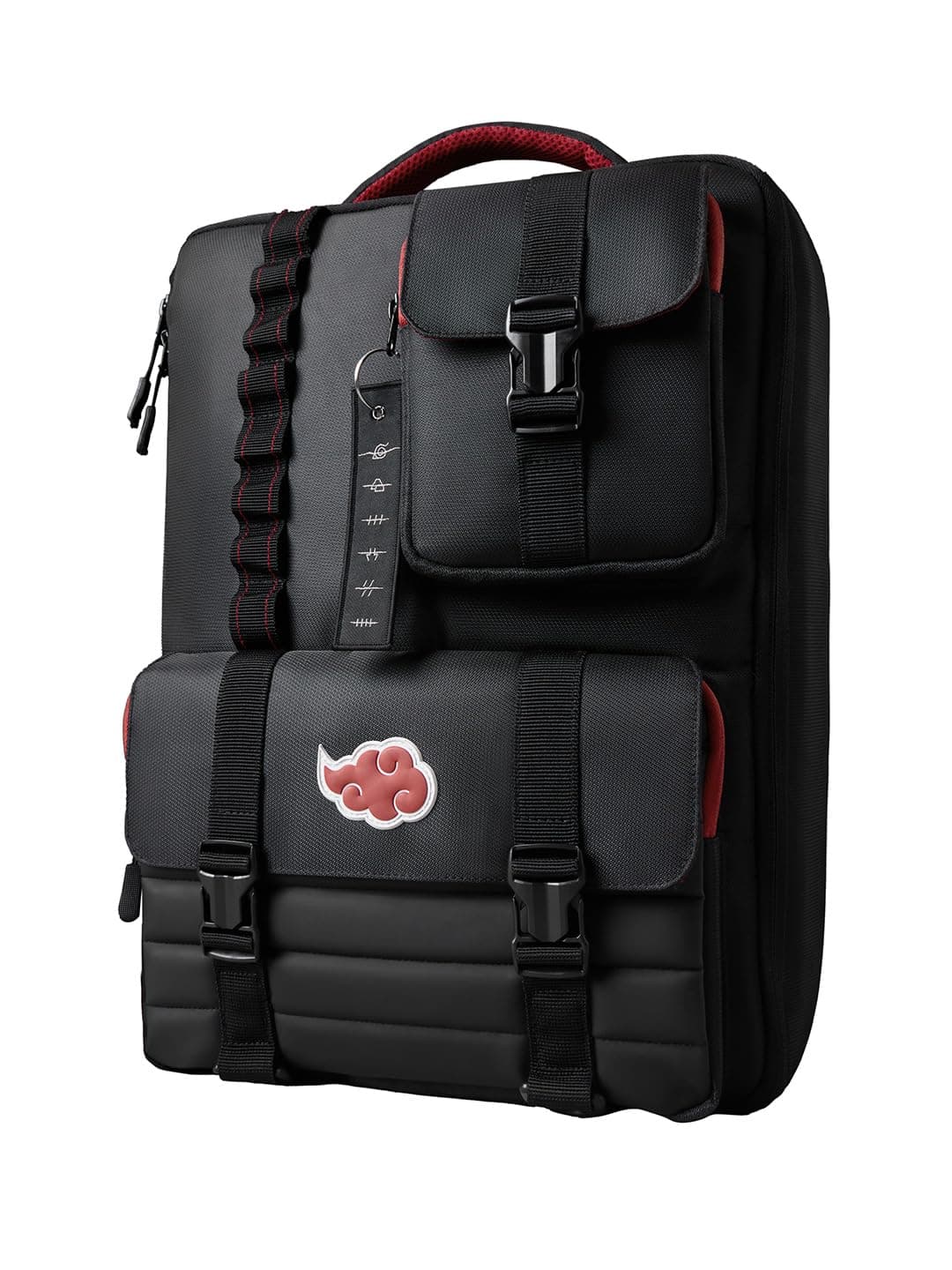 The Souled Store Naruto Akatsuki Overnighter Backpack for Men & Women | 24L Premium Water-Resistant Travel Laptop Bag | Multiple Compartments | Anime Gaming Work College Backpack