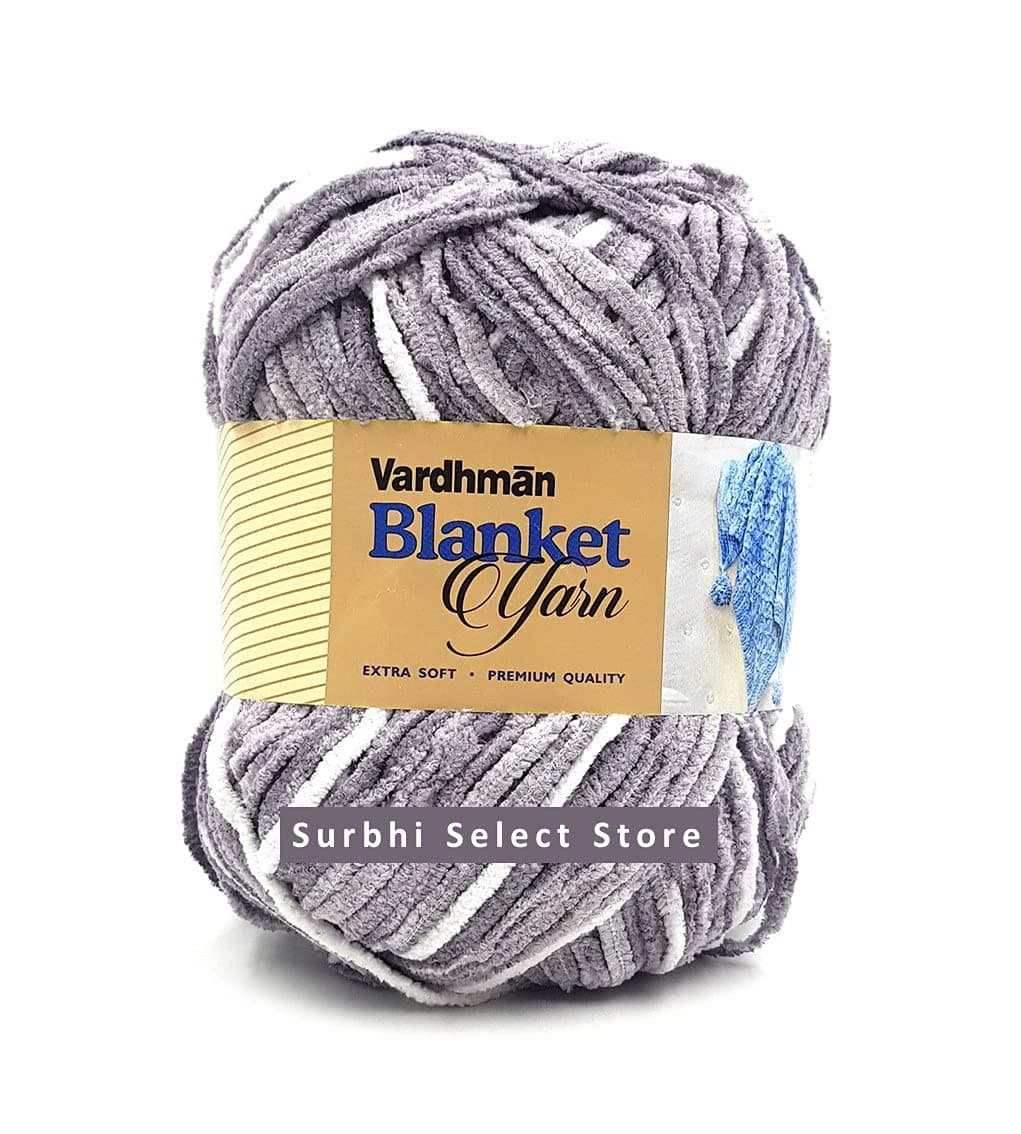 Vardhman Blanket Yarn Supersoft Knitting Wool Ball, Light Blue Color Ball (200 Grams). Suitable for Art & Craft, Babywear, Baby Blankets, Sweaters Ponchos mufflers, caps, Thick mota Thread…;