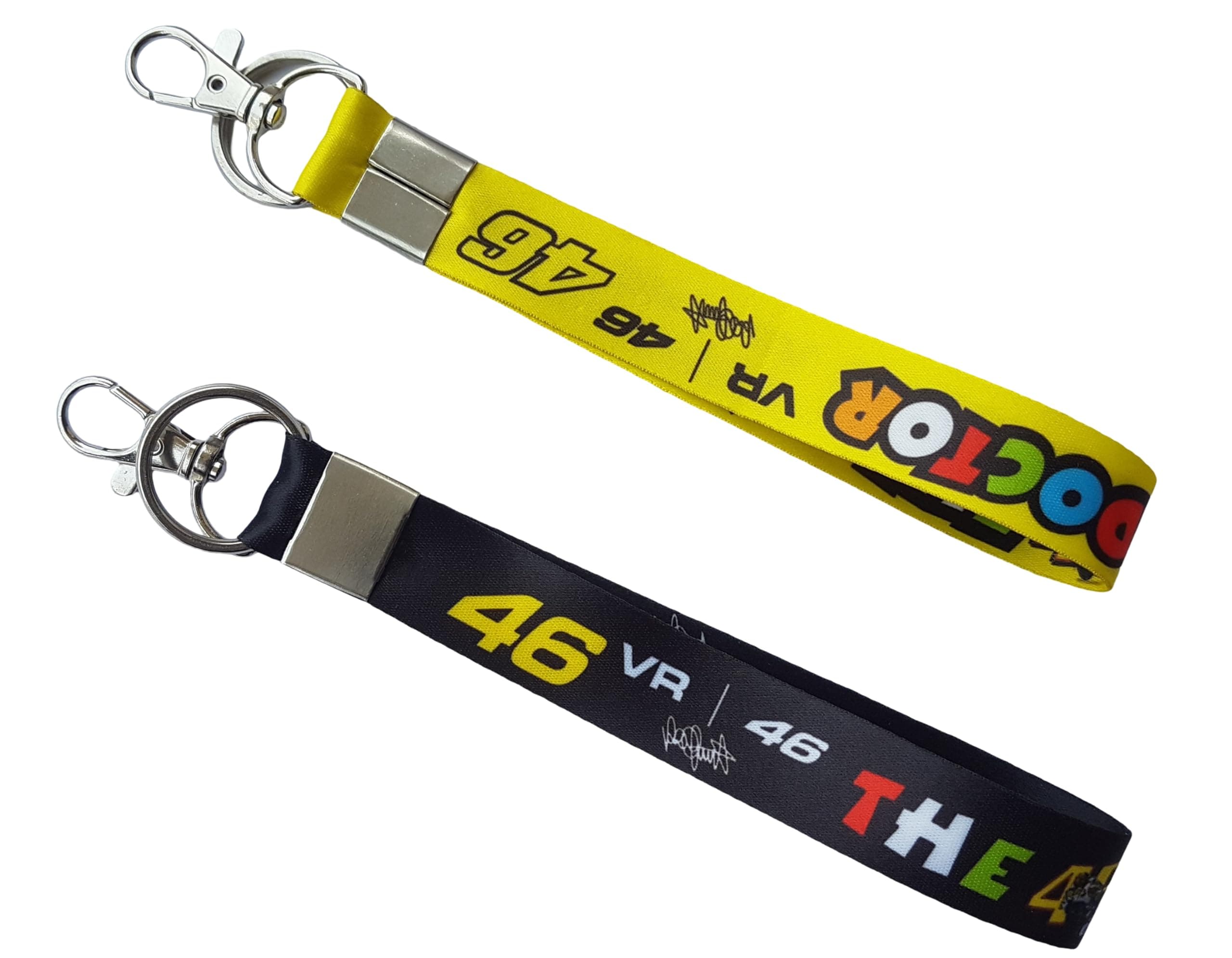 MorningVale Valentino Rossi VR46 Classic Keychain Badge Holder ( Multicolor, 7 inch ) - Pack of 2