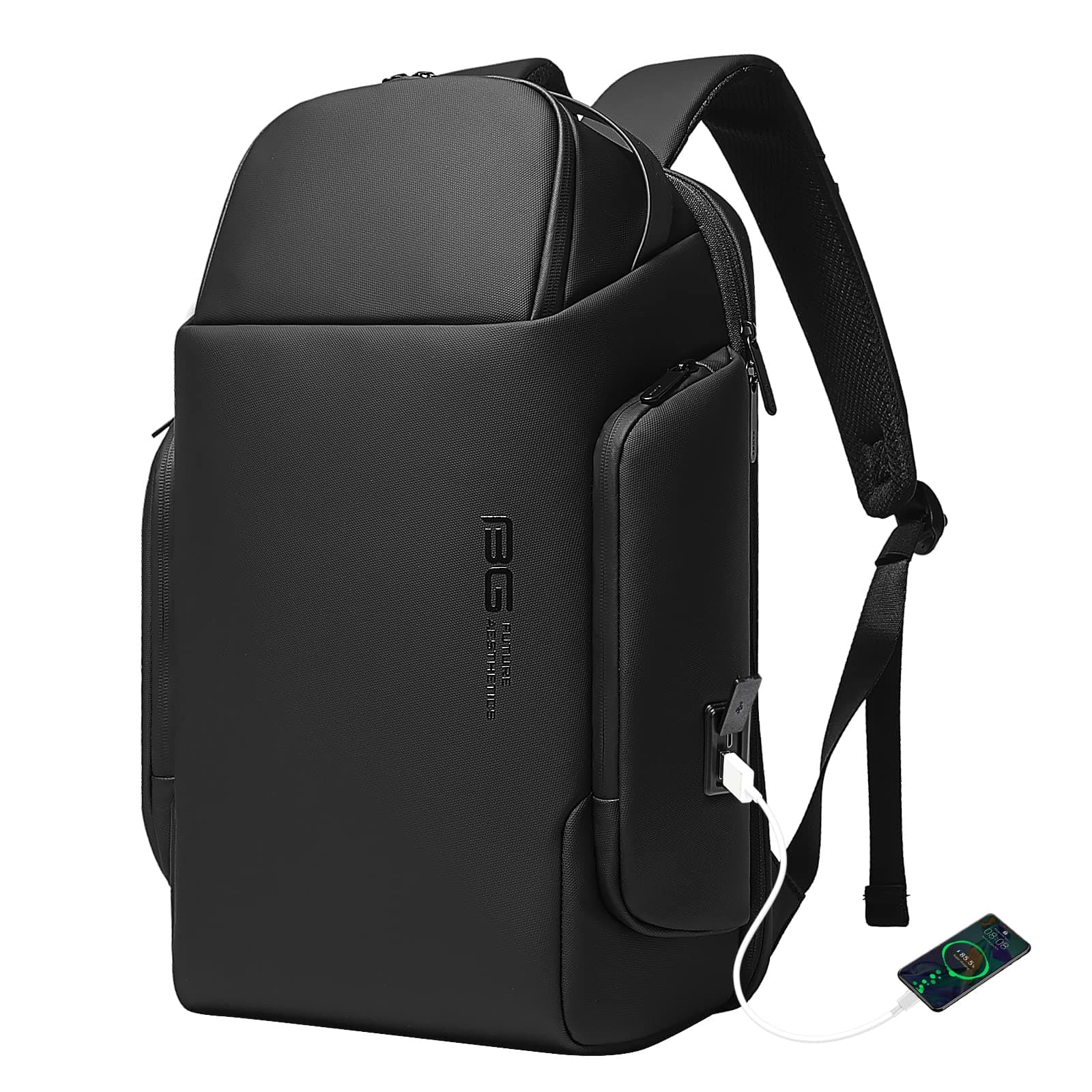 BANGE Smart Business Backpack with USB charging Port,Lightweight Work Backpack for Men and Women