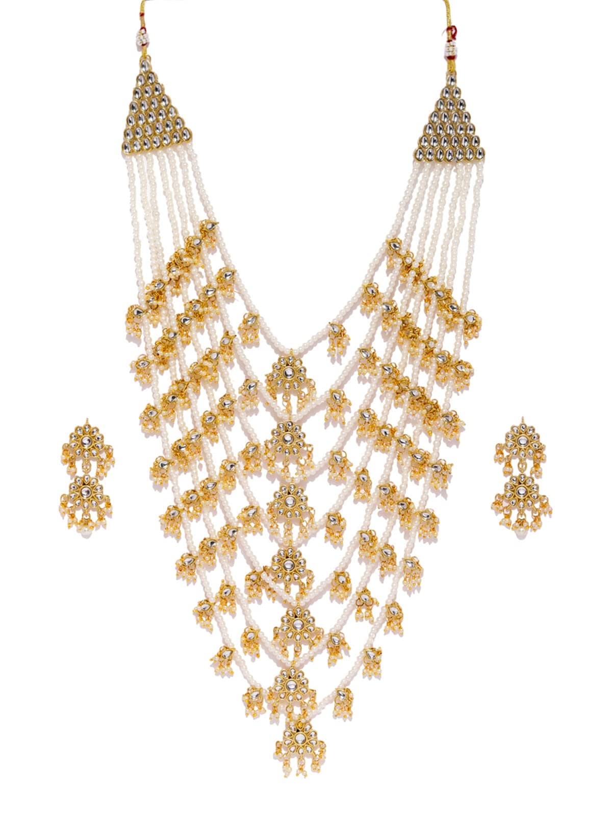 Zaveri Pearls Kundan & Pearls Jewellery Set for Women (Golden)(ZPFK8520)
