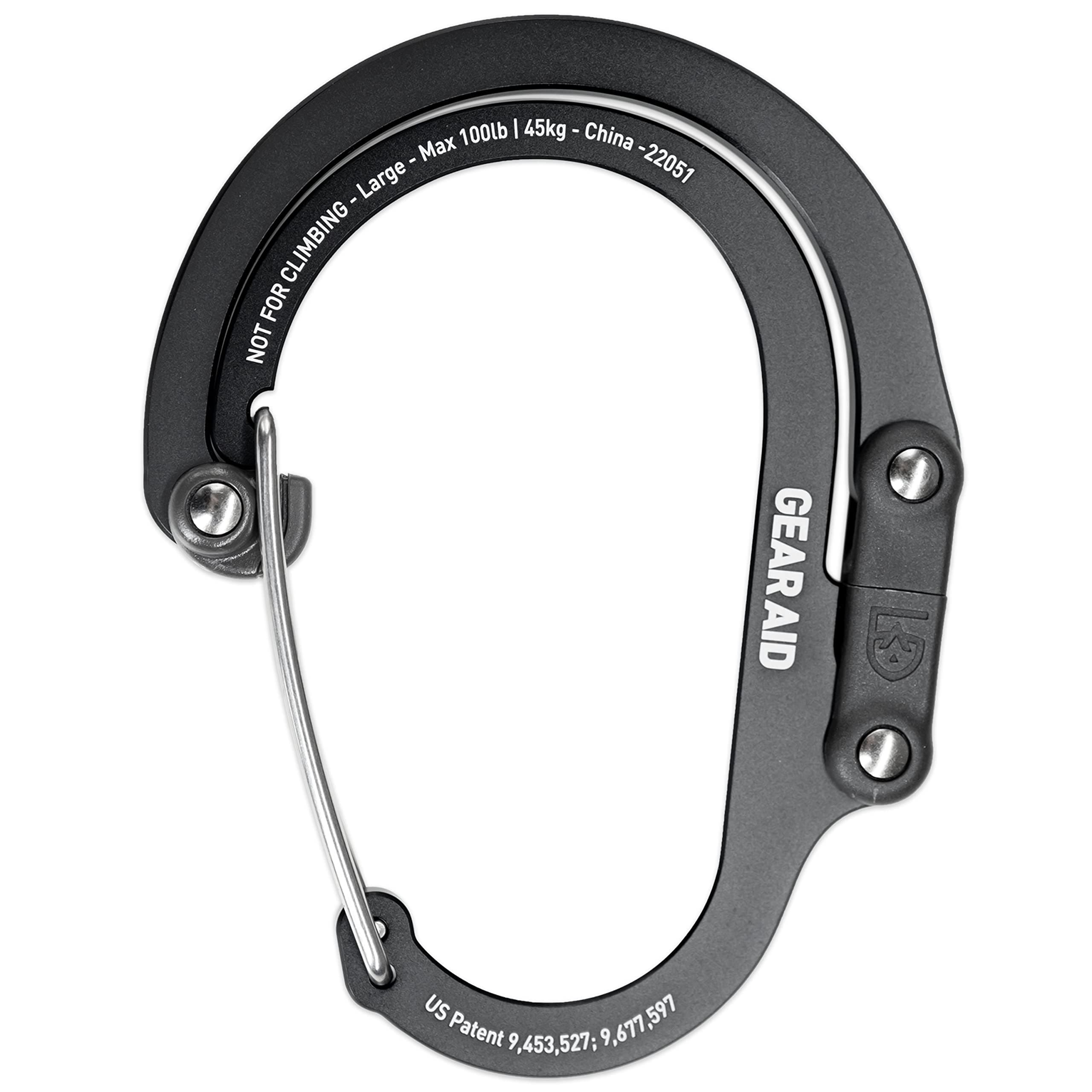 HEROCLIP Carabiner Clip and Hook (Large) | for Camping, Backpack, Organization, and Garage