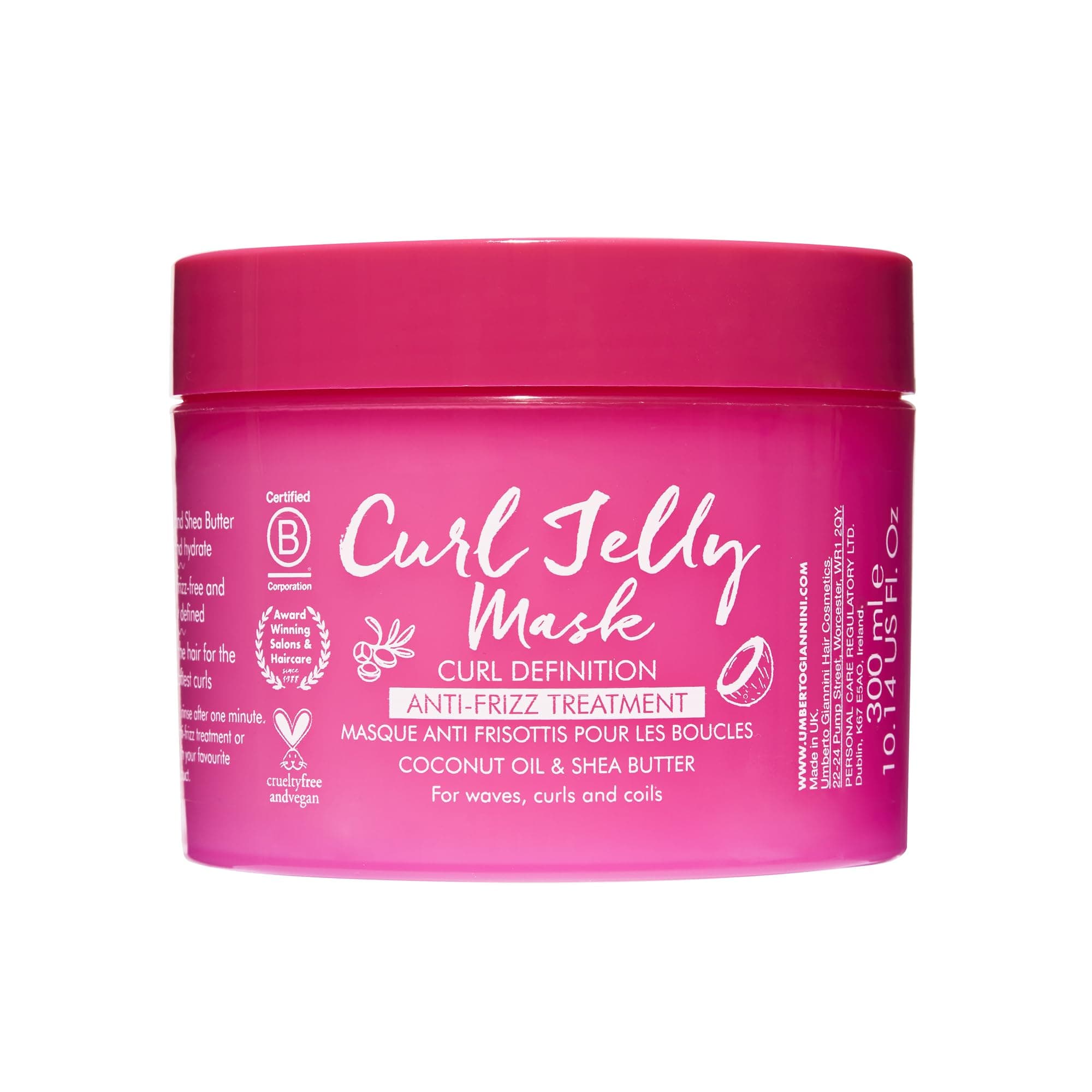 Umberto Giannini Curl Jelly Mask 300 ml | Super Nourishing & Conditioning Treatment | Leaves Hair Frizz-Free & Perfectly Defined | Imported from UK